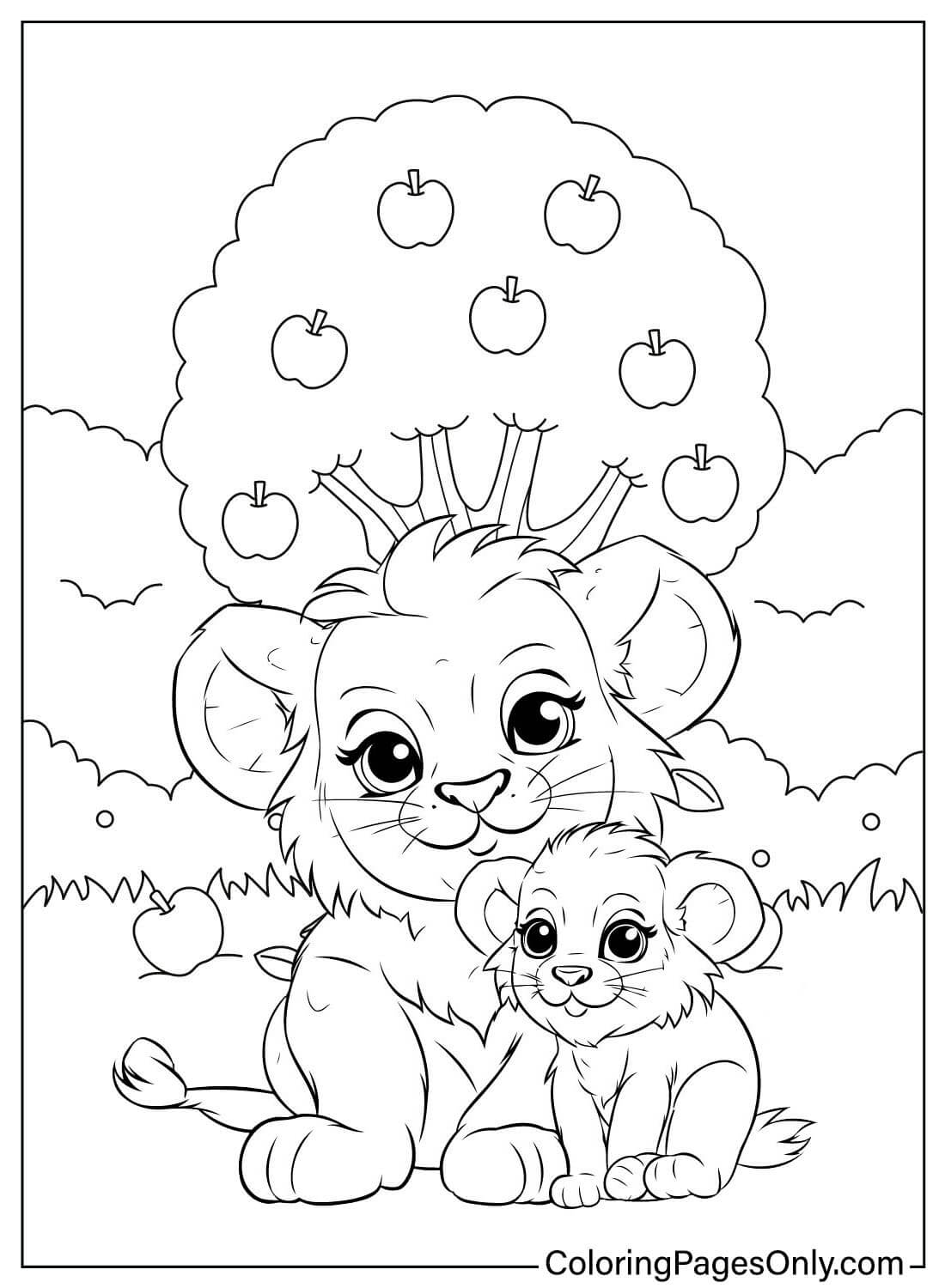 Lions Coloring Page from Lion