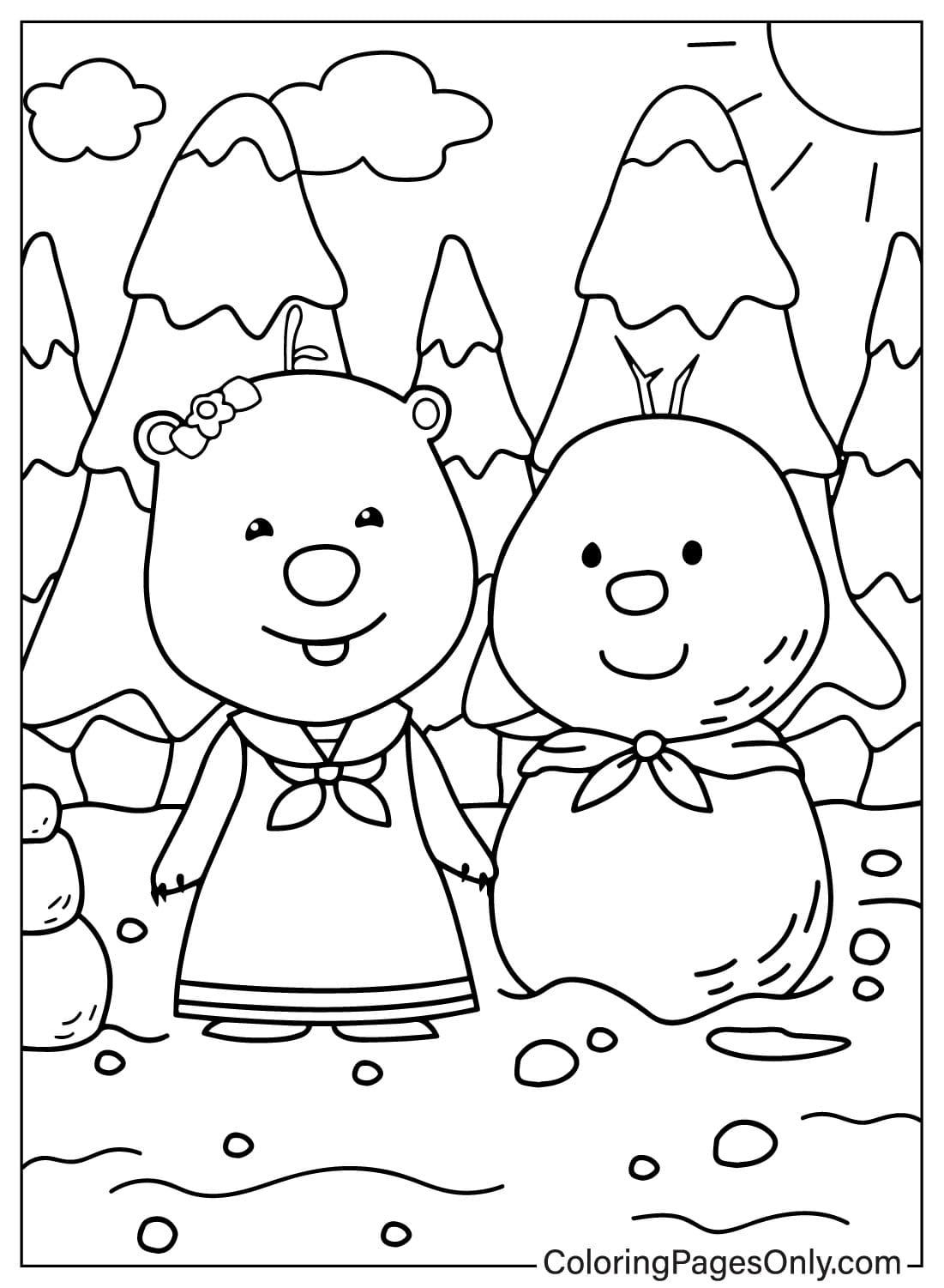 Loopy Coloring Page from Pororo the Little Penguin