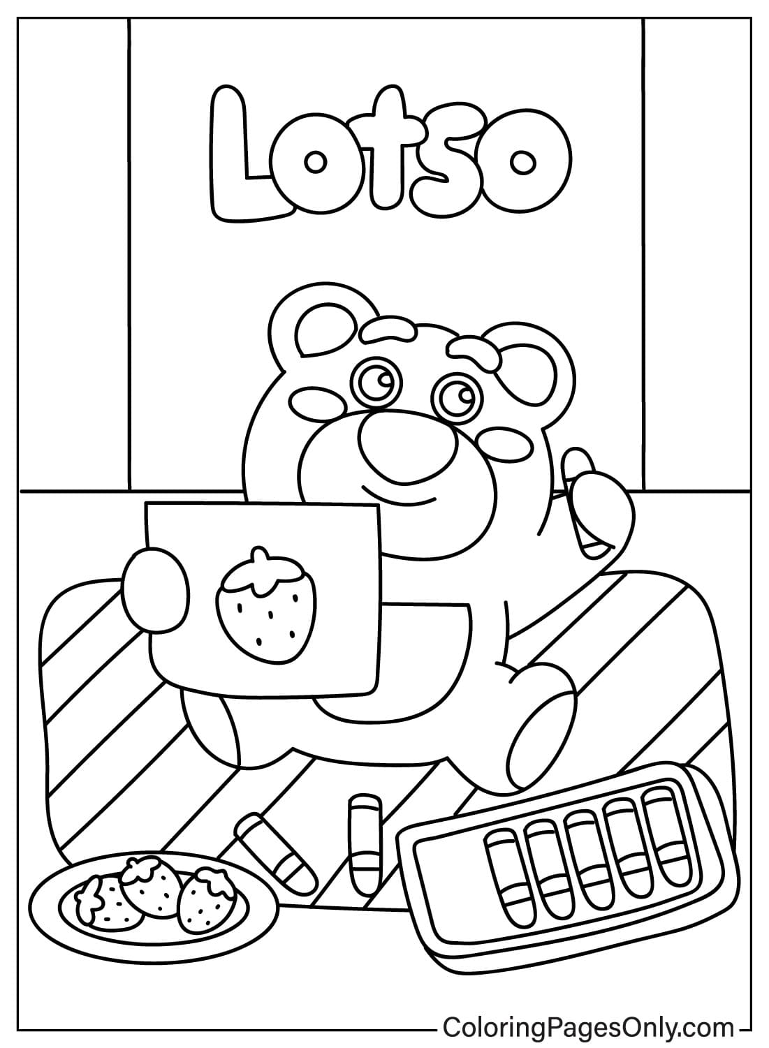 Libro para colorear del oso Lotso del oso Lotso