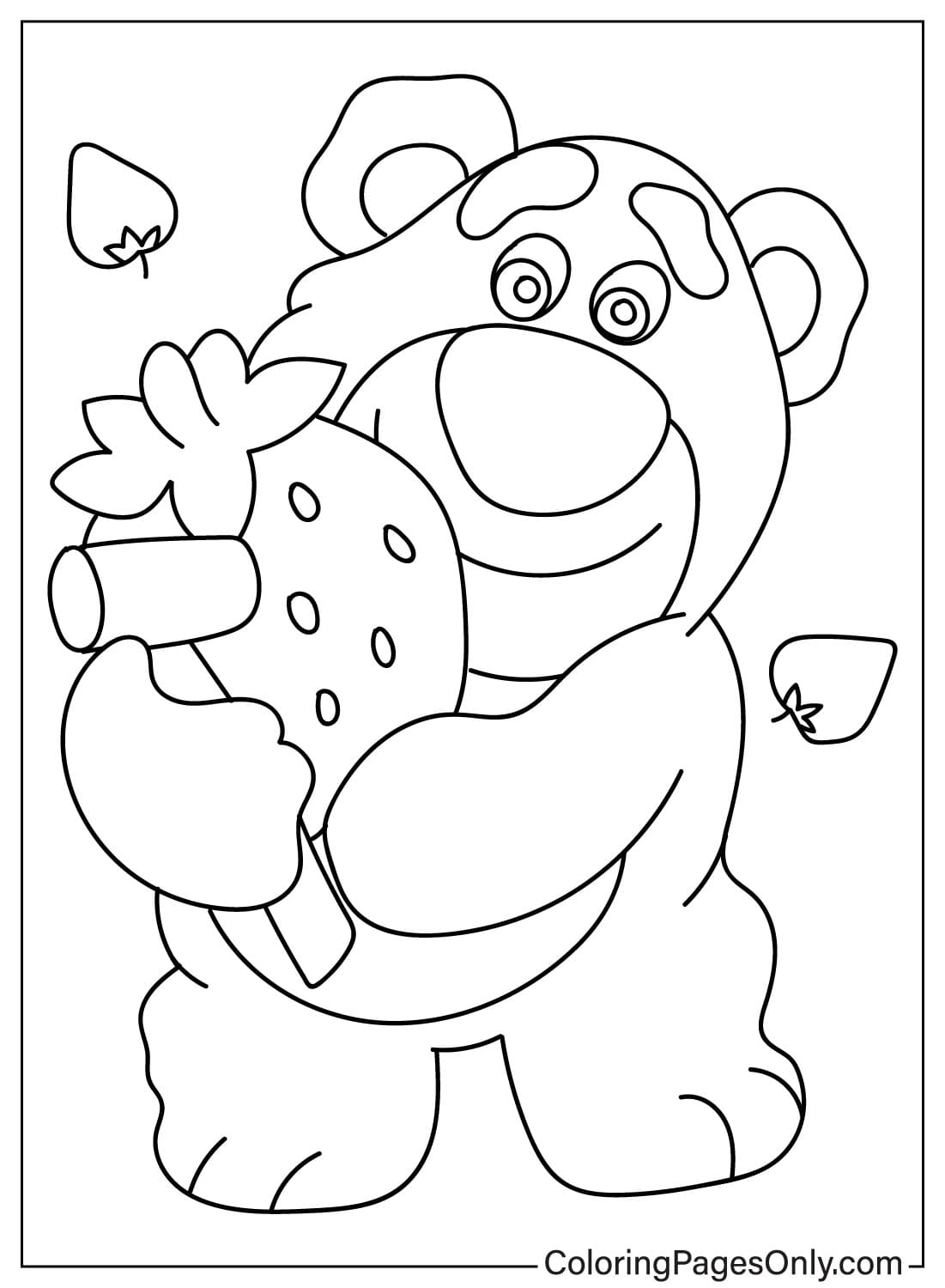 Lotso Bear Coloring Page Free from Lotso Bear