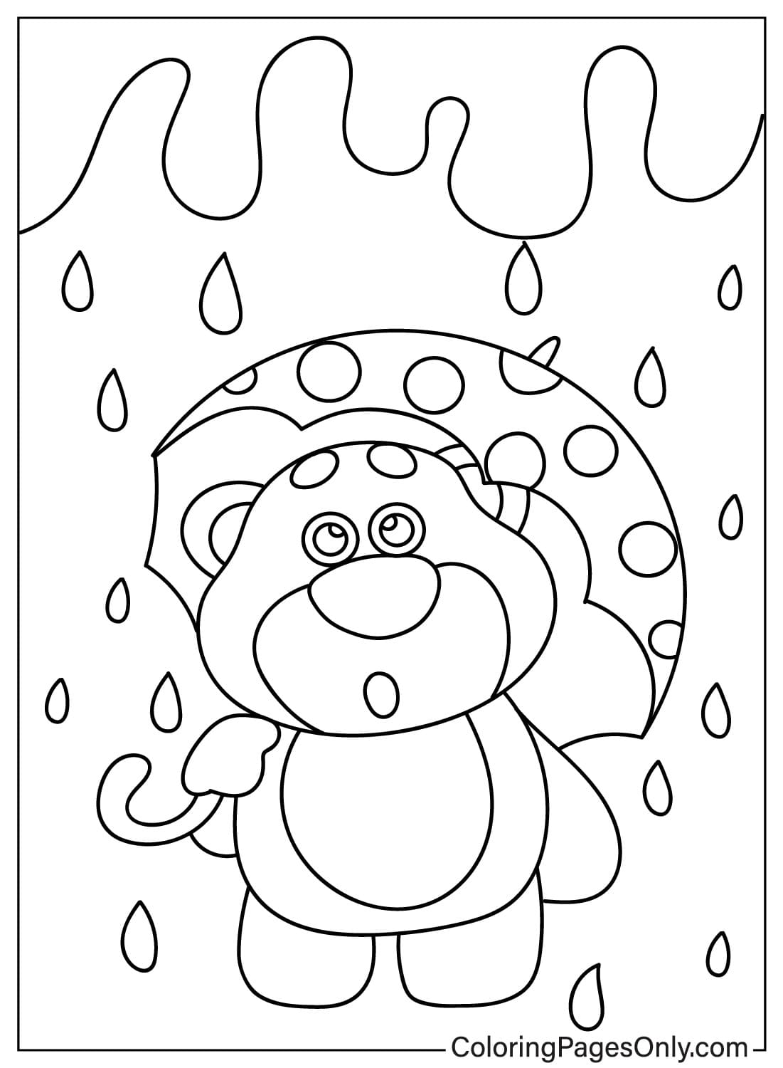 Lotso Bear Coloring Page from Lotso Bear
