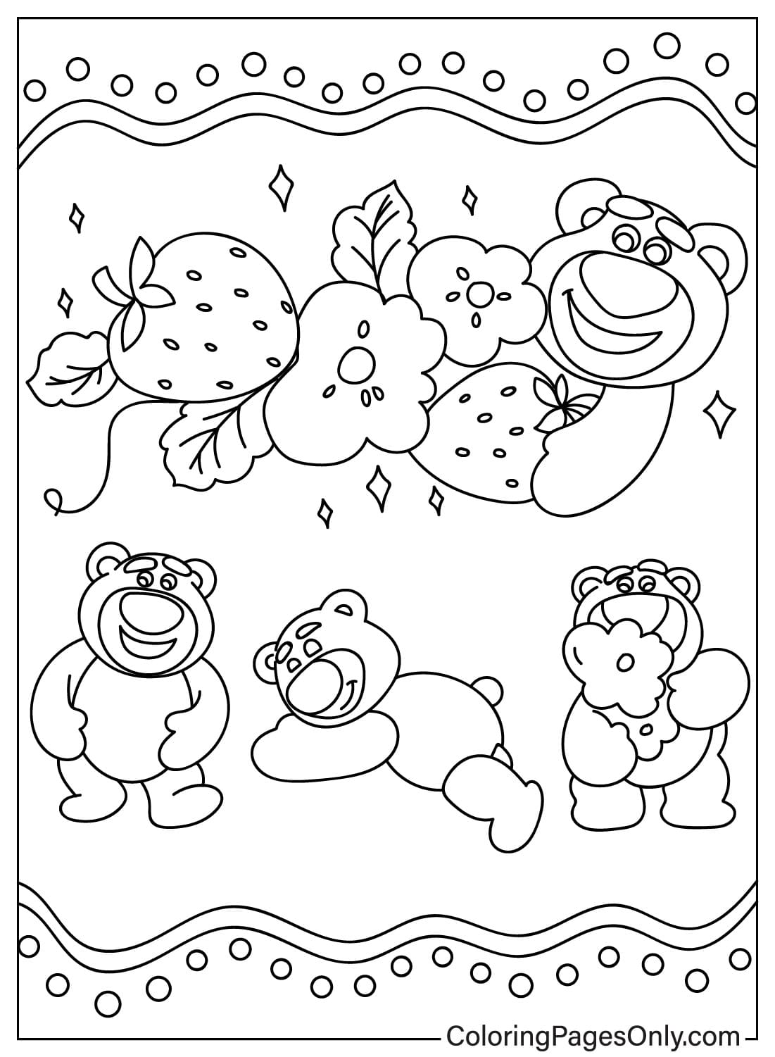 Lotso Bear Coloring Sheet from Lotso Bear
