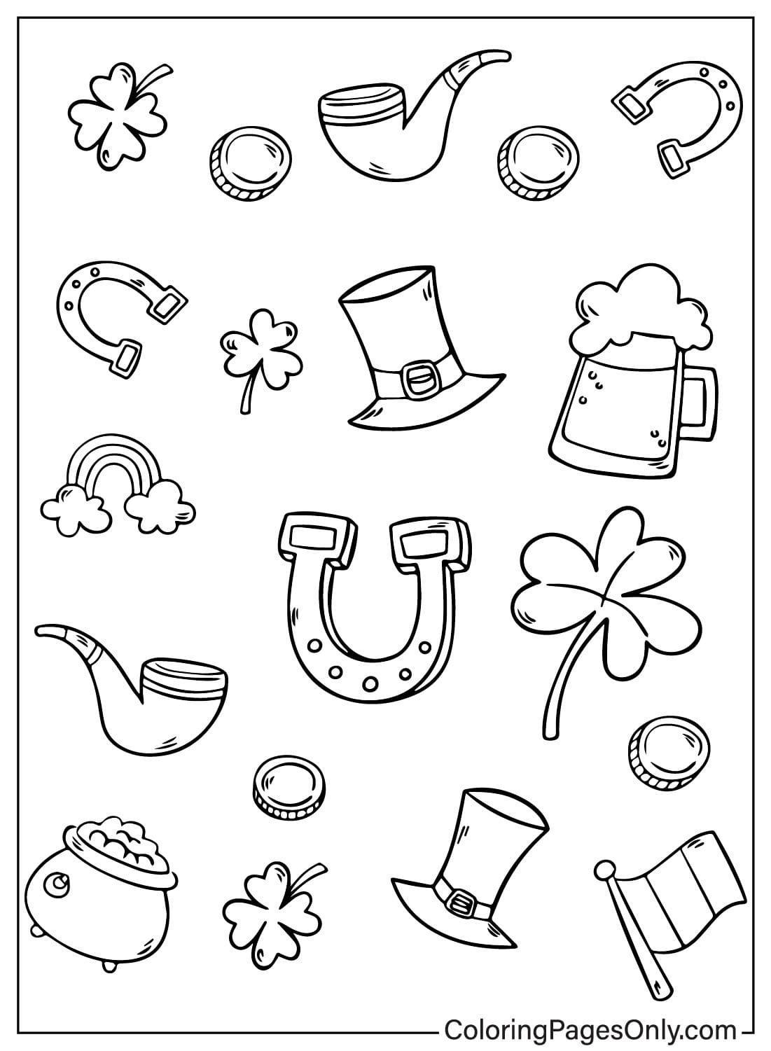 Lucky Charms Coloring Page Free Printable from Lucky Charms