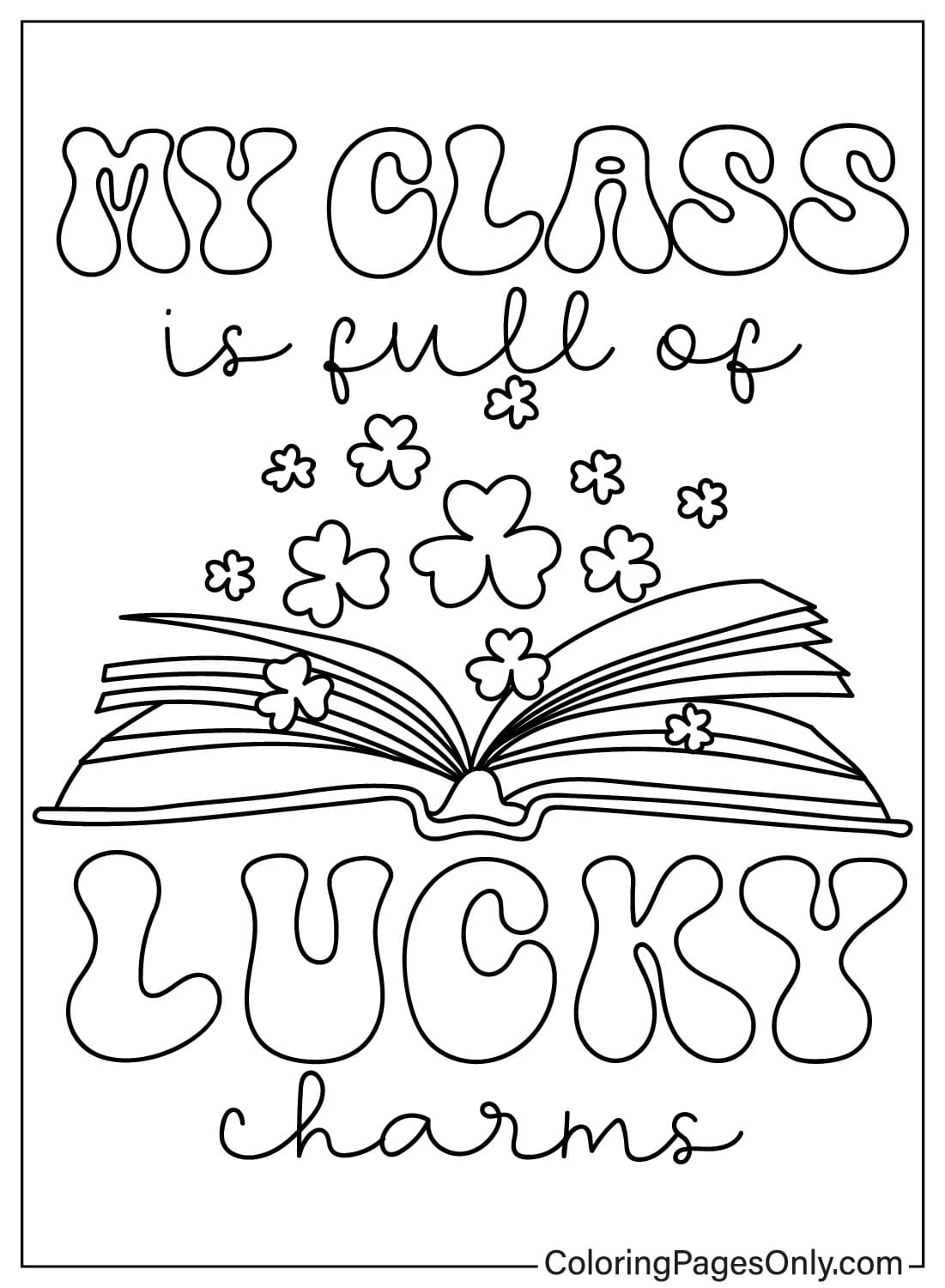 Lucky Charms Coloring Page Printable from Lucky Charms