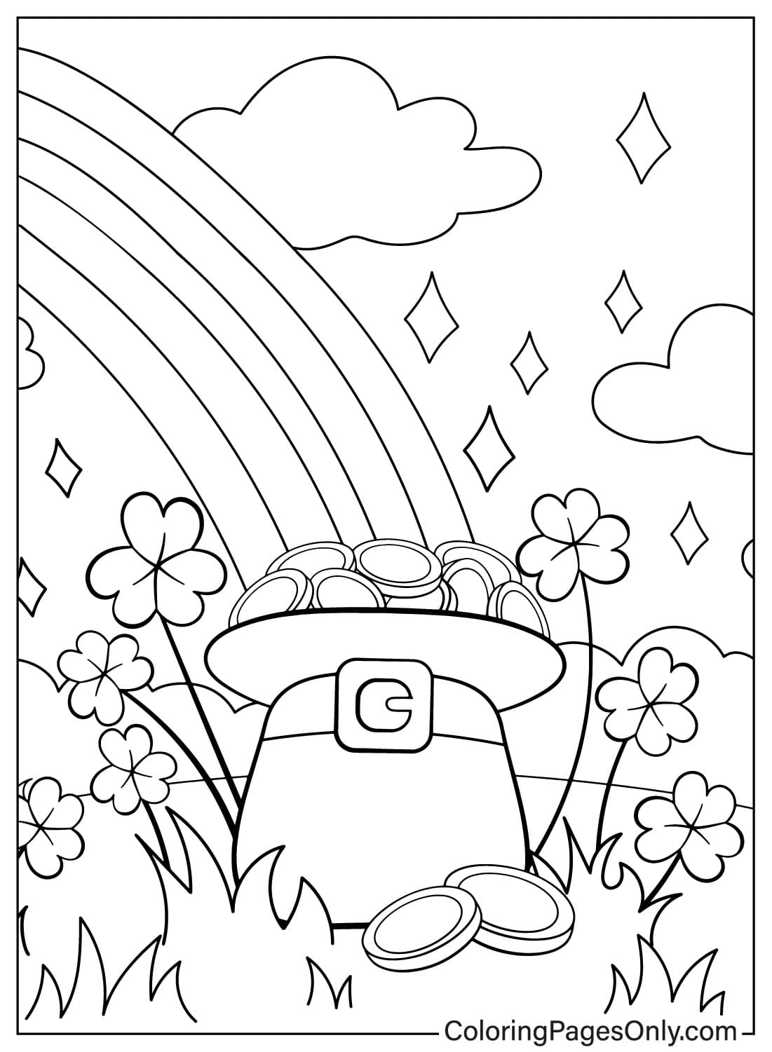 Lucky Charms Coloring Page to Print from Lucky Charms