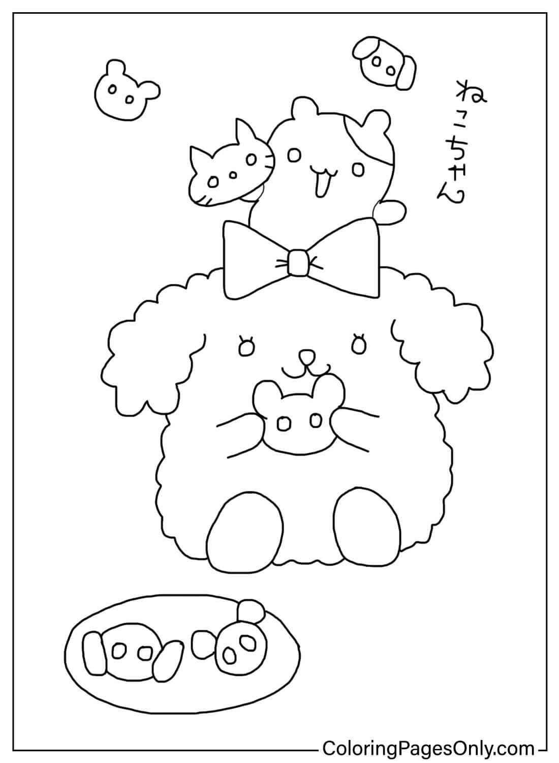 Раскраска Макарун с маффином от Macaroon Sanrio