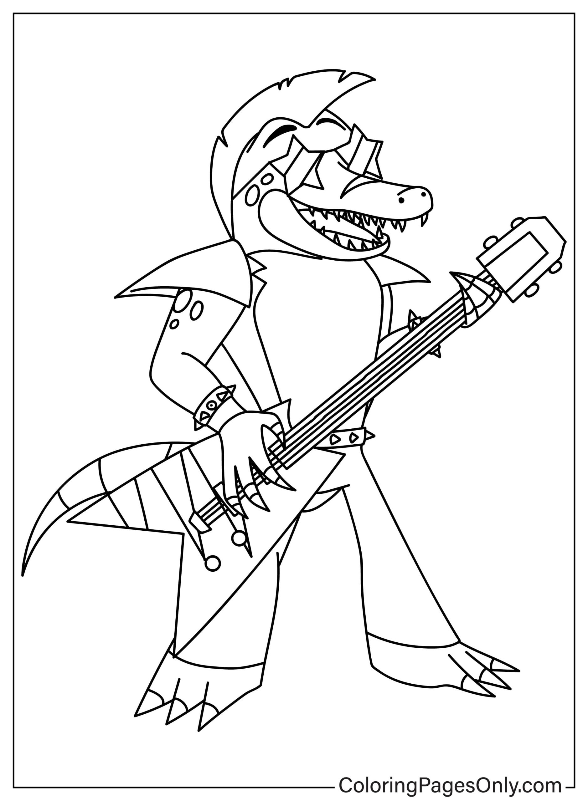 Montgomery Gator Coloring Page to Print