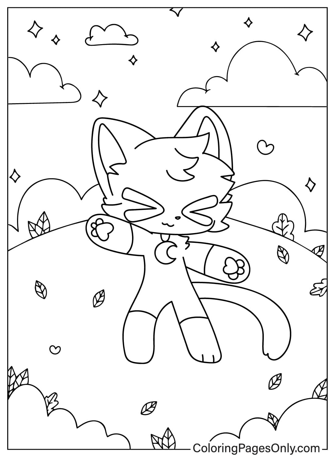 Pictures CatNap Coloring Page from CatNap