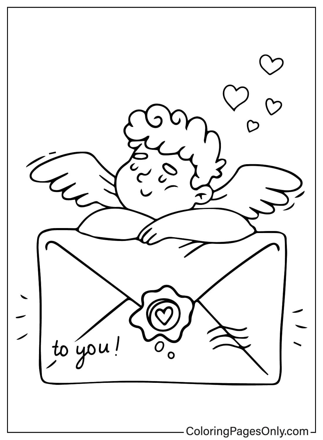 Imágenes Cupido Página para colorear de Cupido