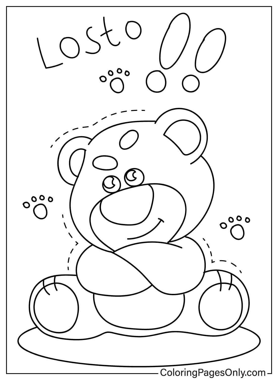 Pictures Lotso Bear Coloring Page from Lotso Bear