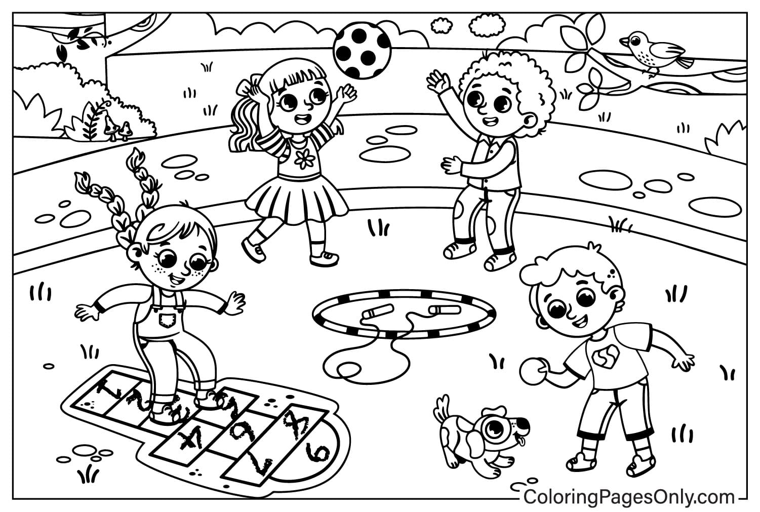 Página para colorir do Playground para impressão no Playground