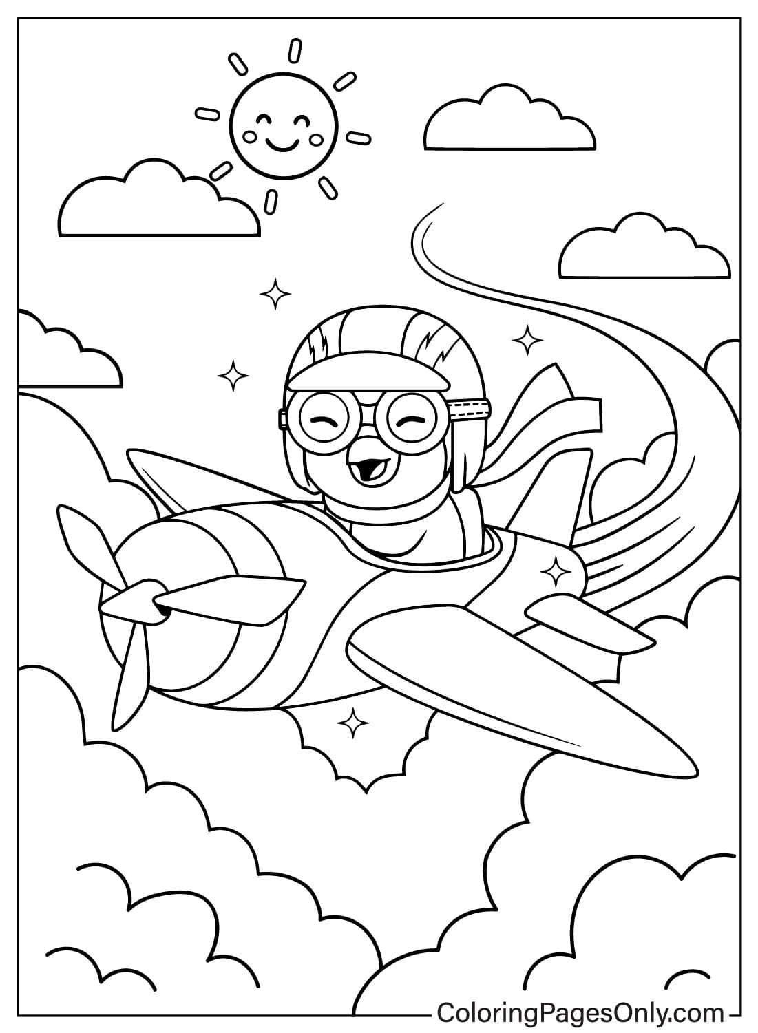 Pororo Coloring Page Free from Pororo the Little Penguin