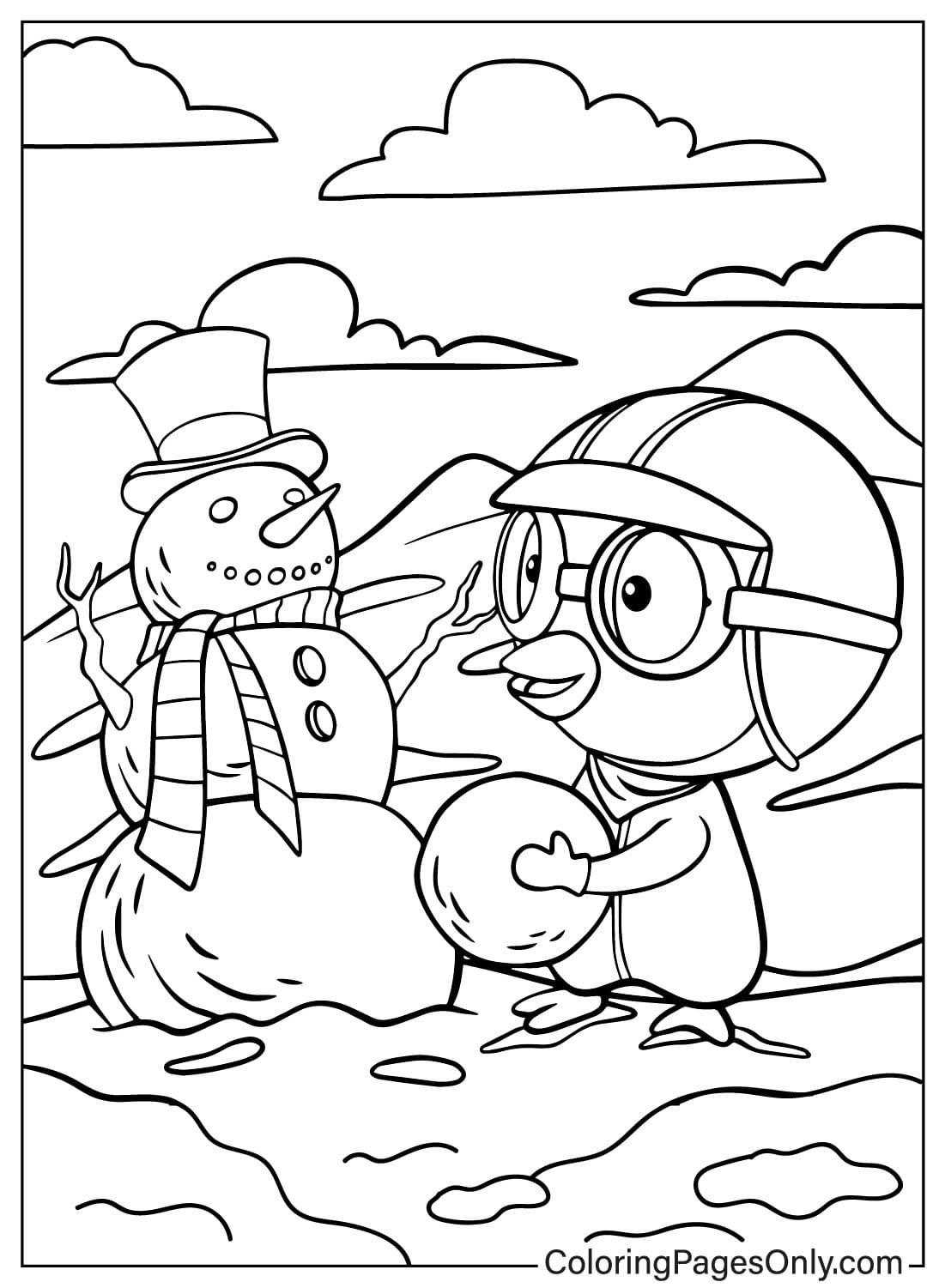 Pororo Coloring Page to Print from Pororo the Little Penguin
