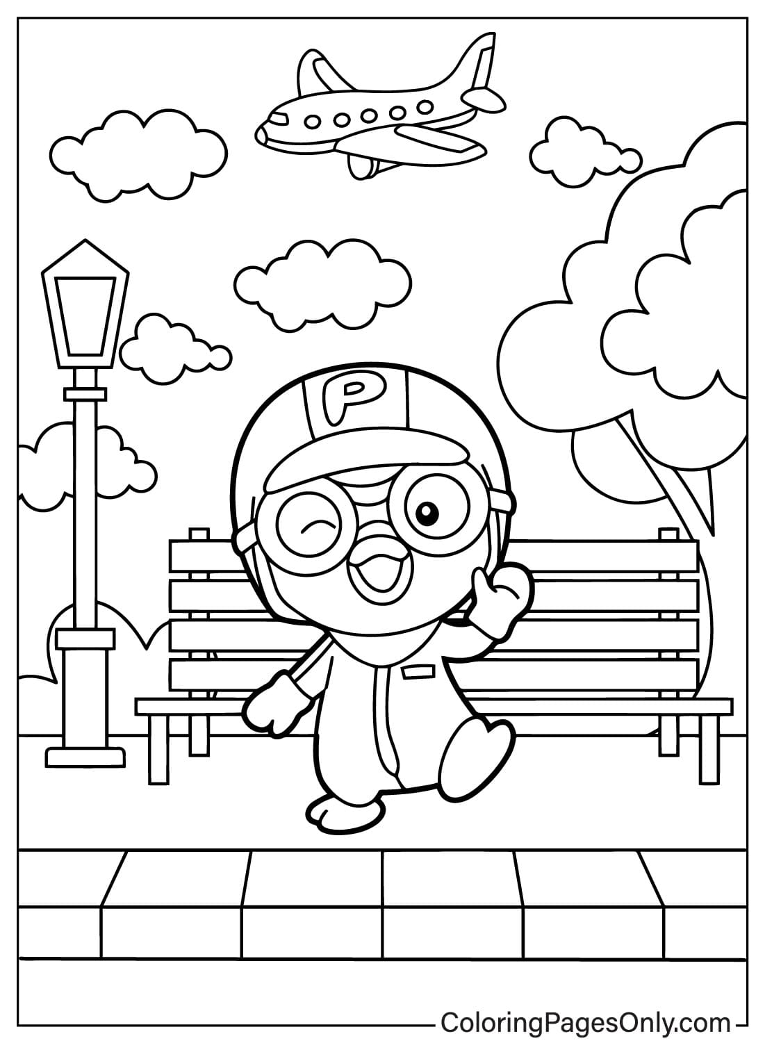 Pororo Coloring Page from Pororo the Little Penguin