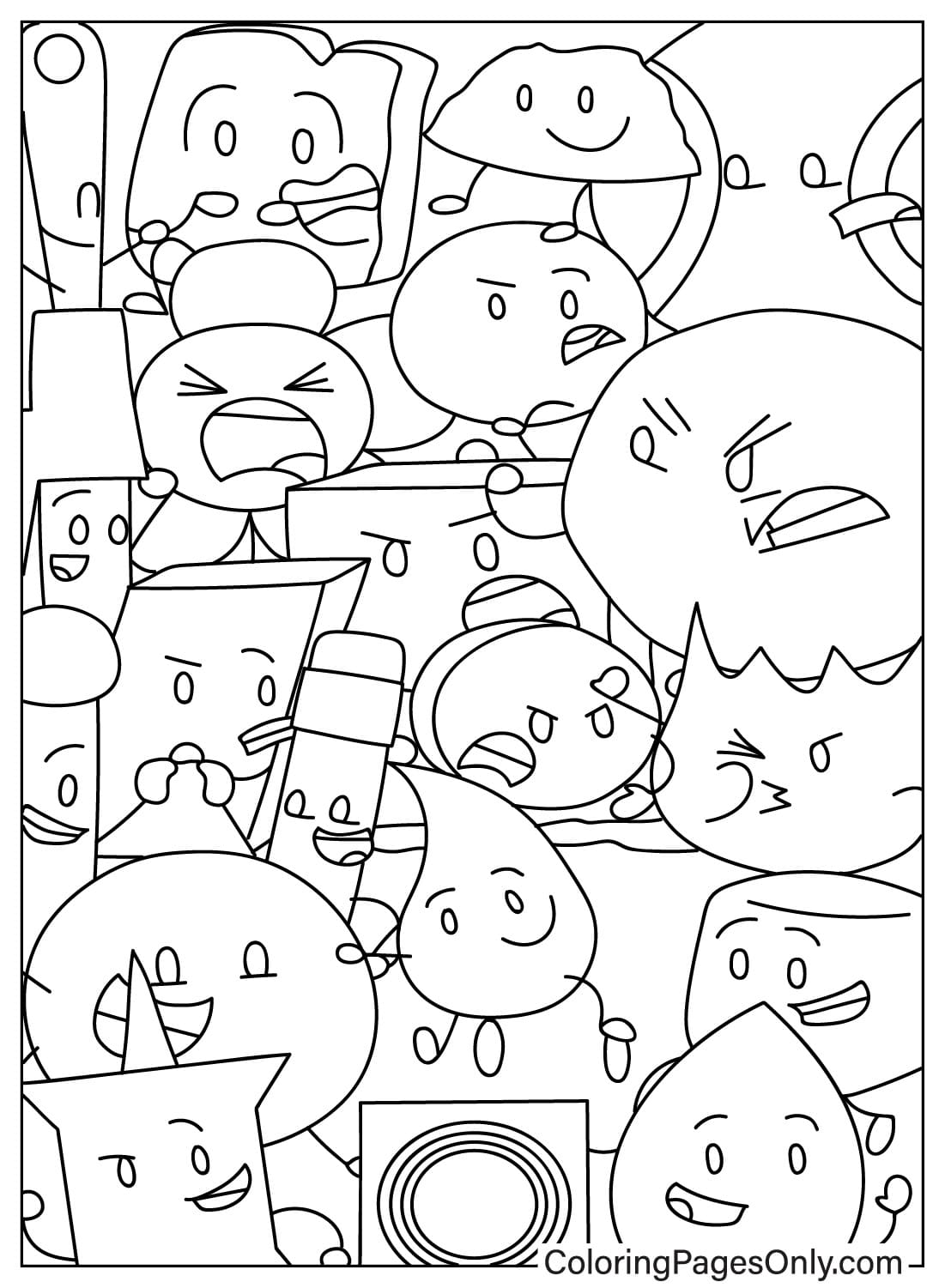 Printable Battle for Dream Island Coloring Page from Battle for Dream Island