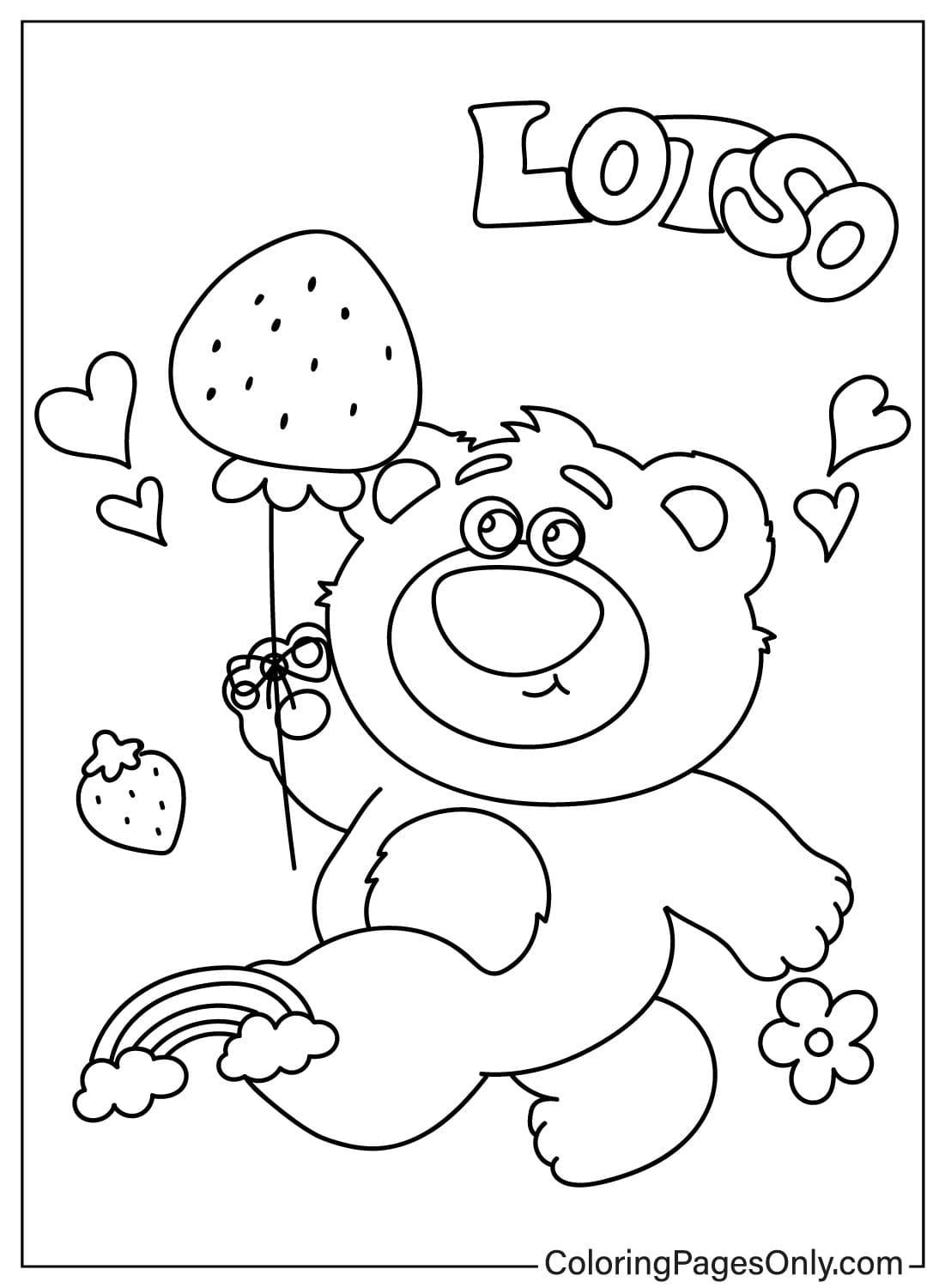 Pagina da colorare stampabile dell'orso Lotso da Lotso Bear