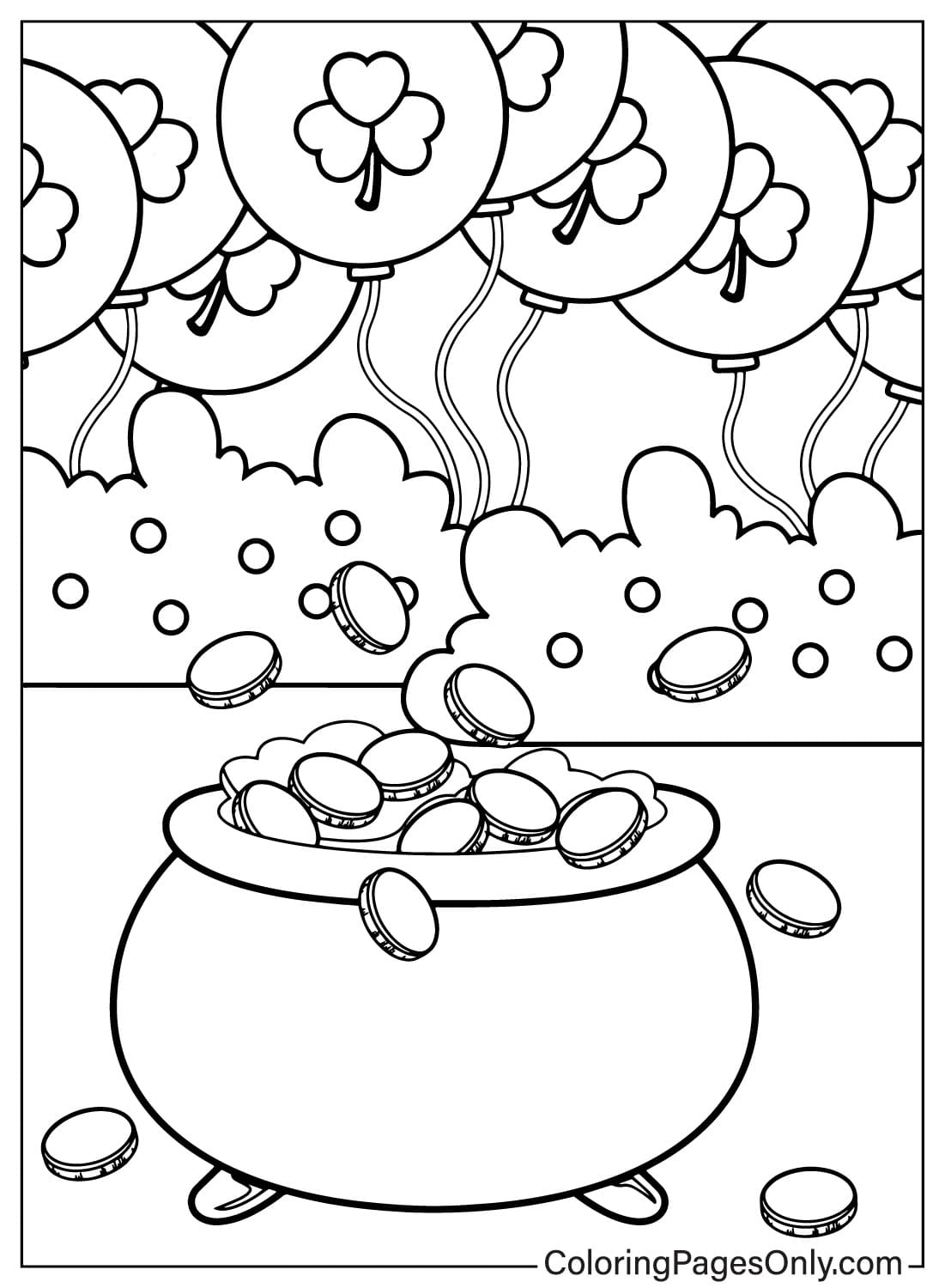 Printable Lucky Charms Coloring Page from Lucky Charms