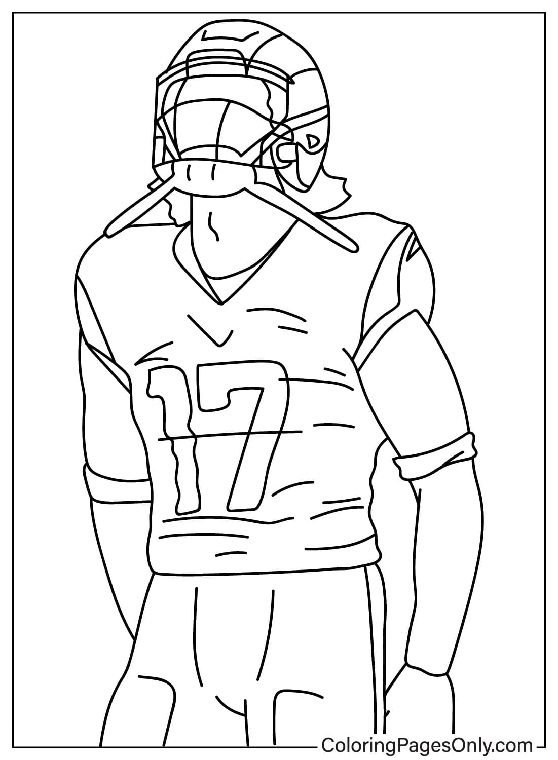Puka Nacua Coloring Page Free from Los Angeles Rams