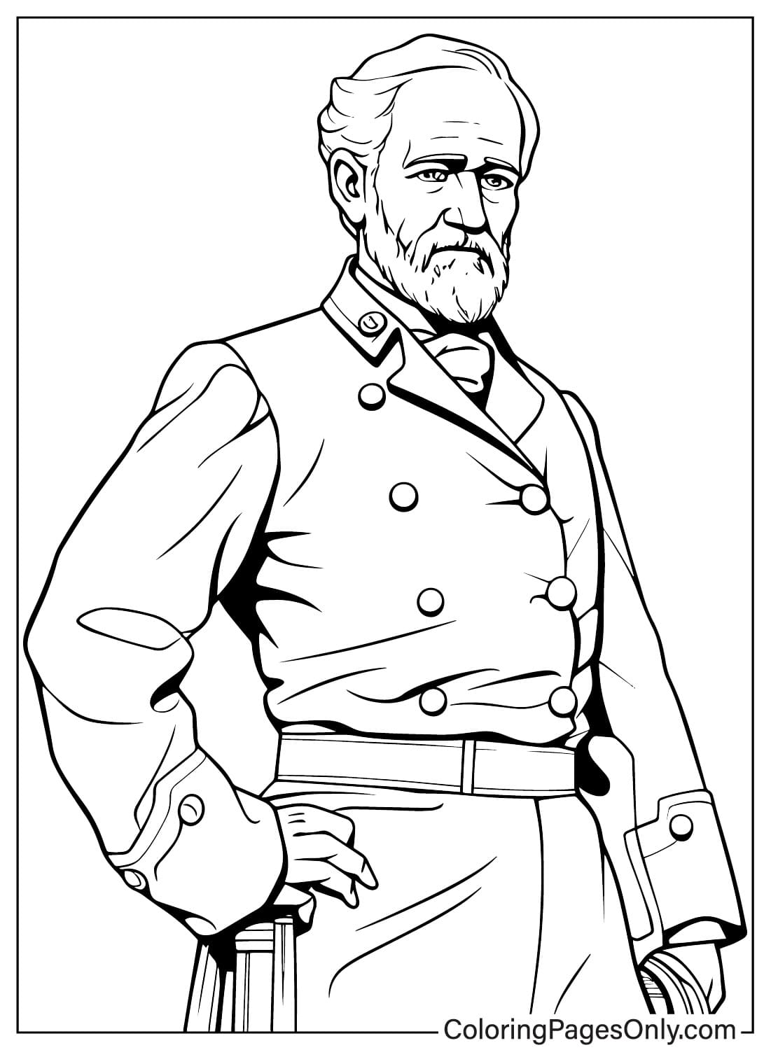 Robert E. Lee kleurenpagina van Robert E. Lee