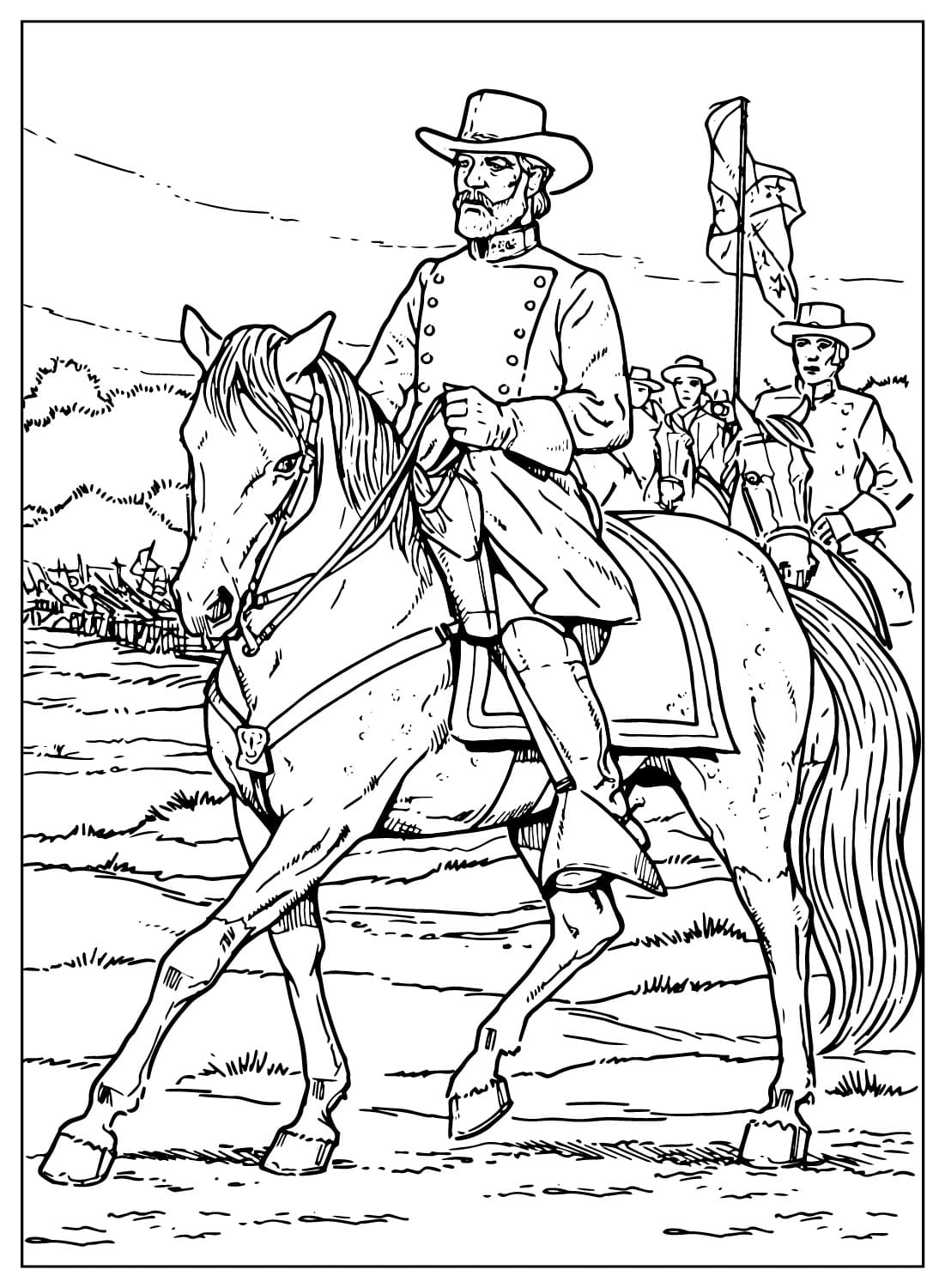 Robert E. Lee Free Coloring Page from Robert E. Lee