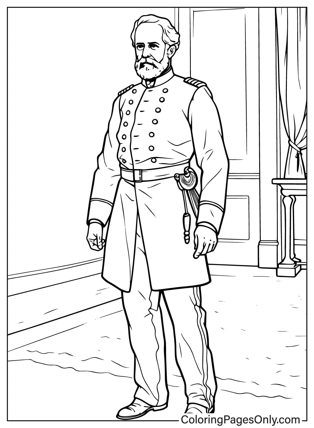 Robert E. Lee Printable Coloring Page from Robert E. Lee