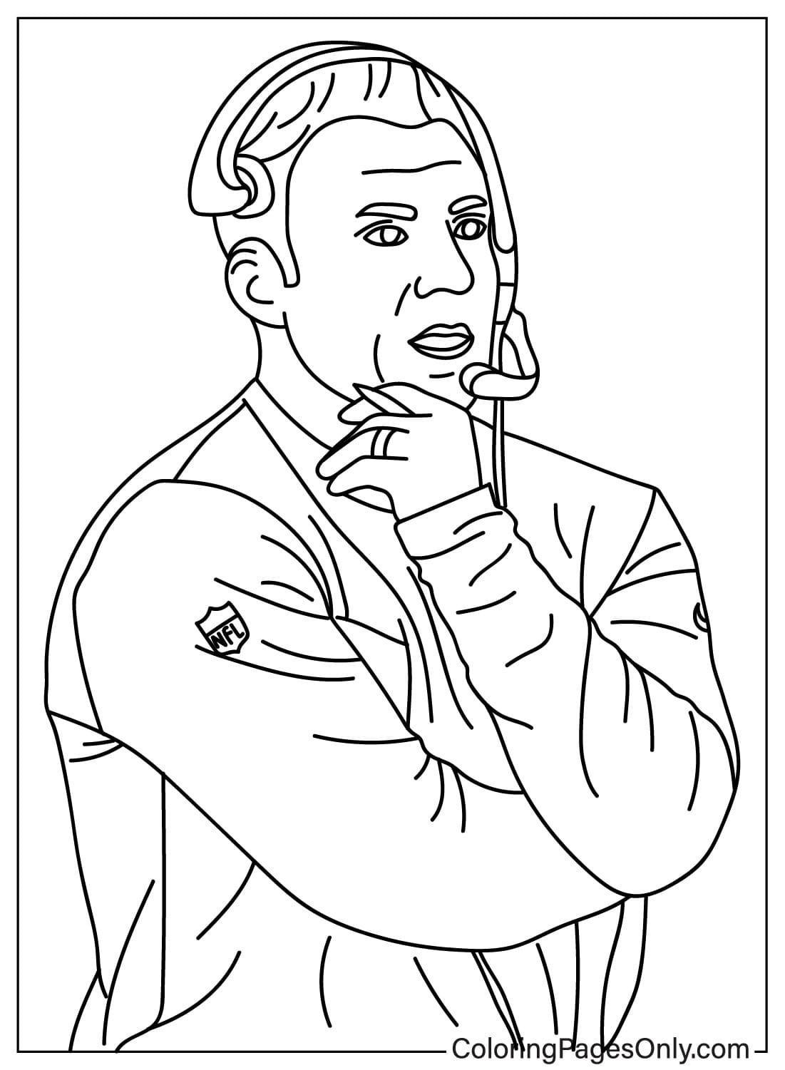 Sean McVay Coloring Page from Los Angeles Rams