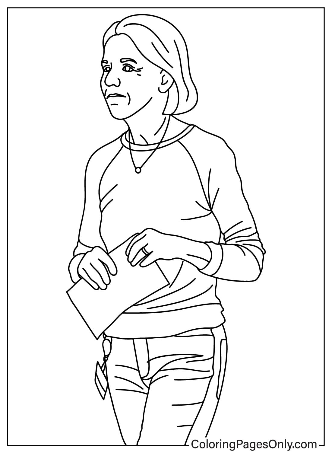Sheila Ford Hamp Coloring Page from Detroit Lions