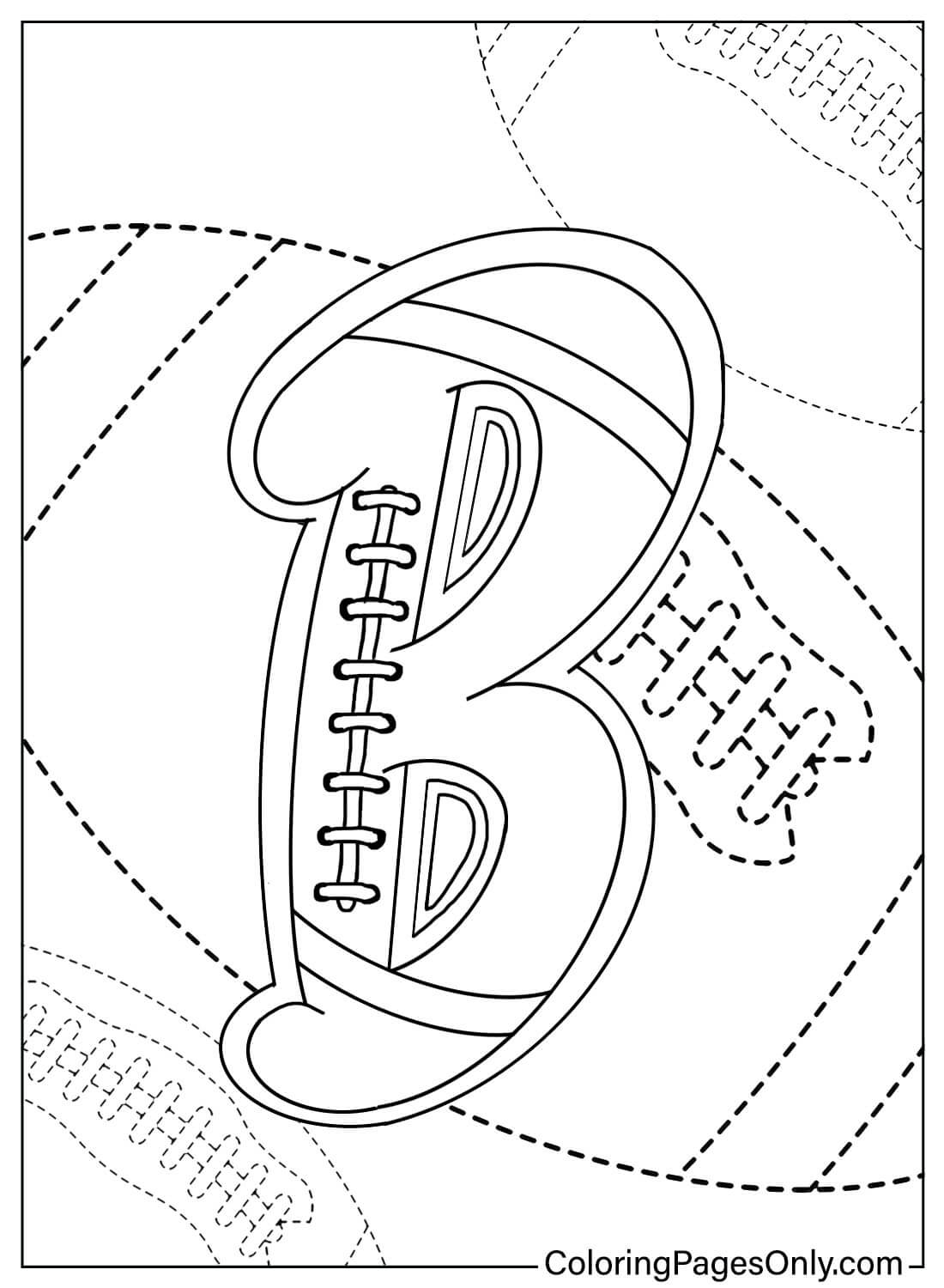 Página para colorir da letra B do alfabeto esportivo