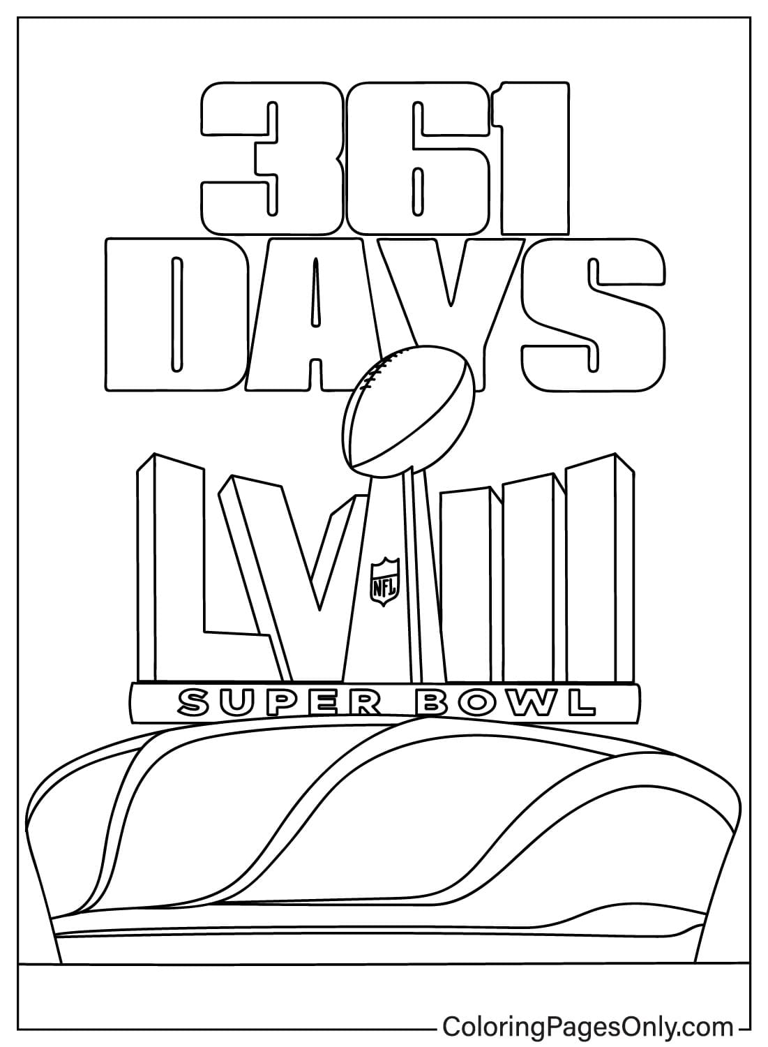 Página para colorir de imagens do Super Bowl do Super Bowl 2024