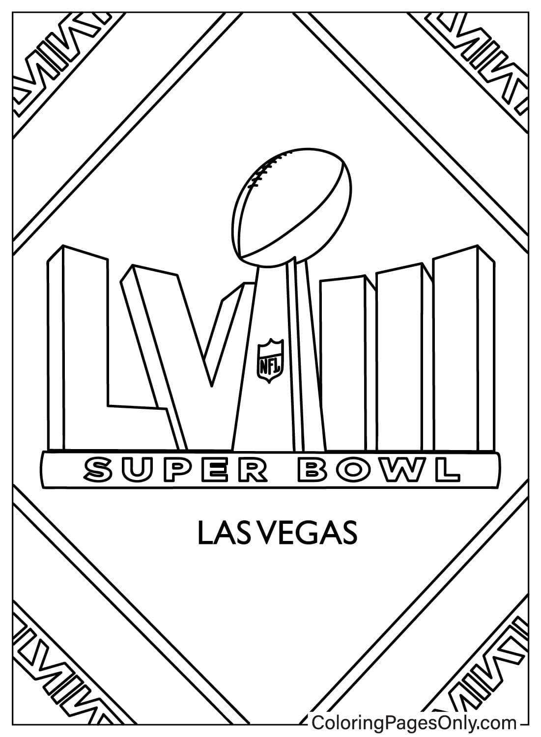 Super Bowl LVIII kleurplaat van Super Bowl 2024