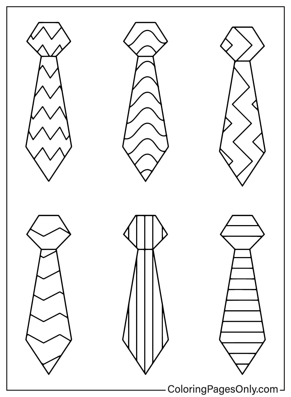 Tie Color Page - Free Printable Coloring Pages