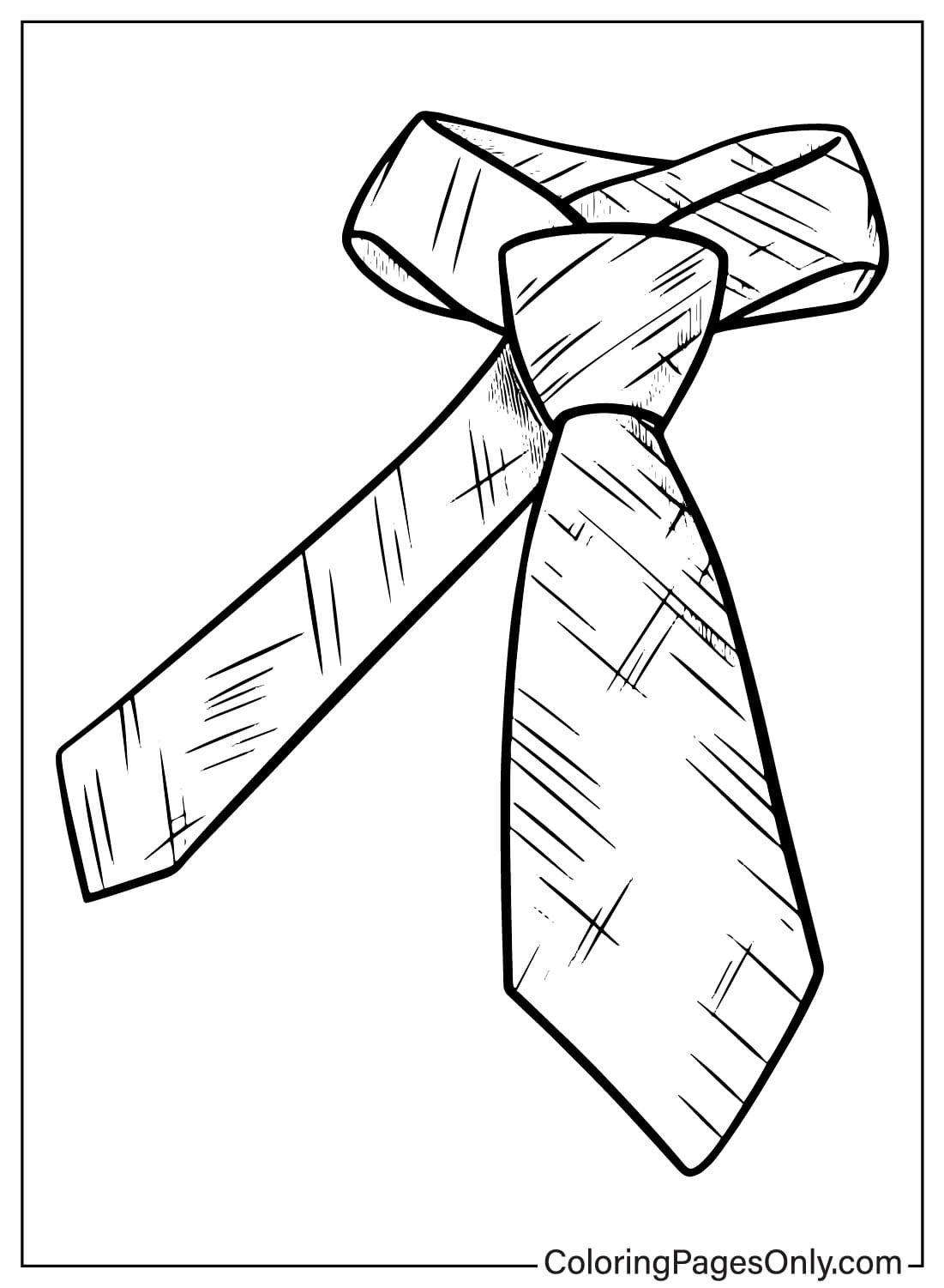 Coloriage de cravate imprimable à partir de cravate