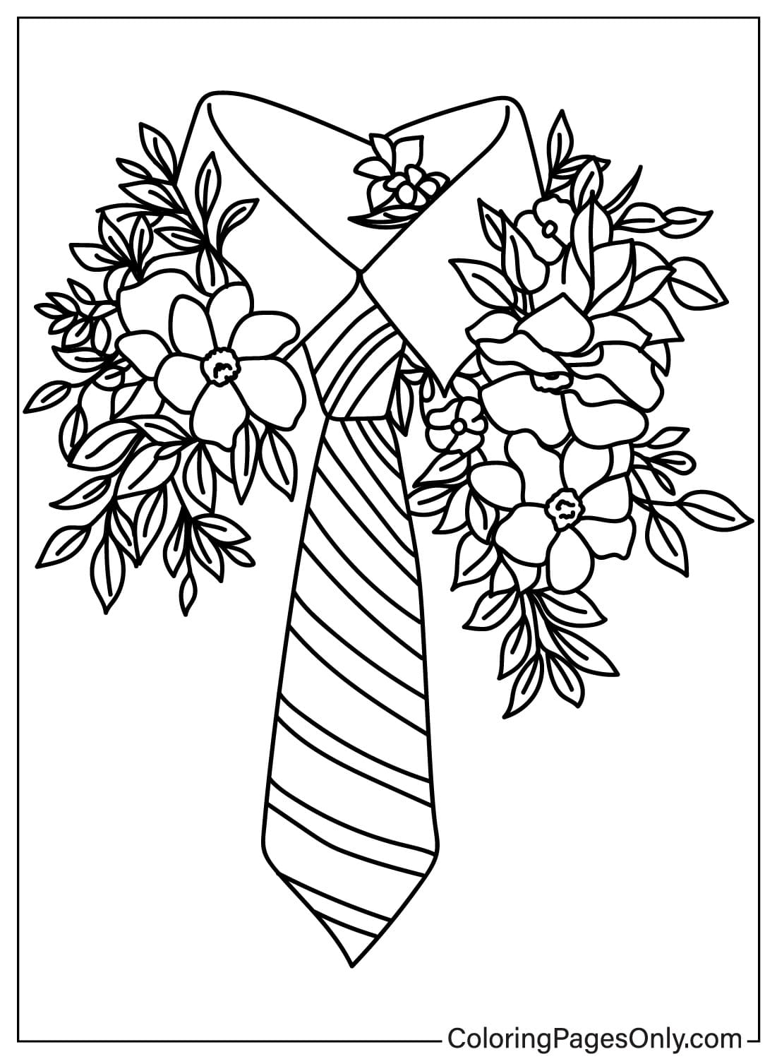 Stropdas kleurplaat om af te drukken vanaf stropdas