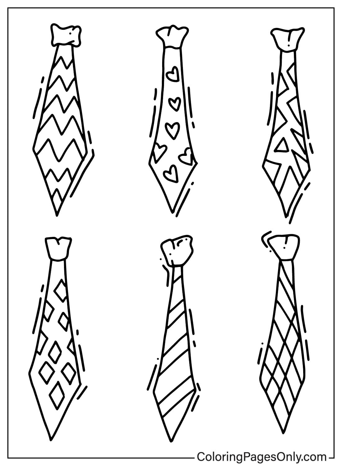 Krawatten-Malvorlage von Tie