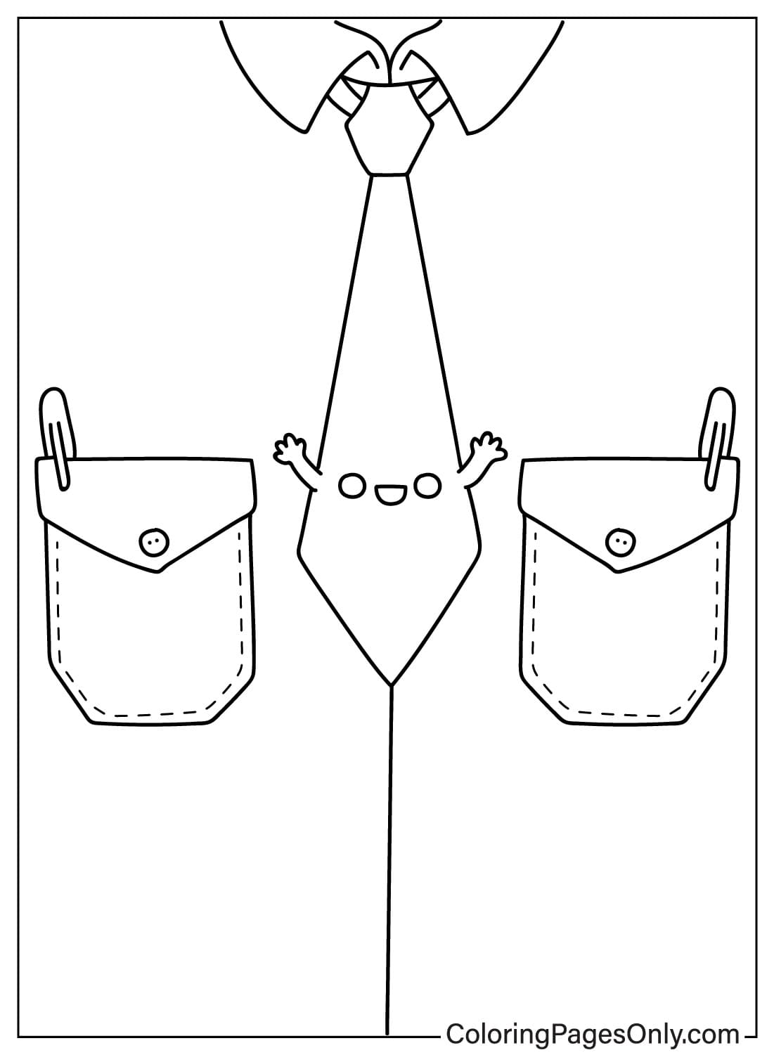 Tie Cute Coloring Page from Tie
