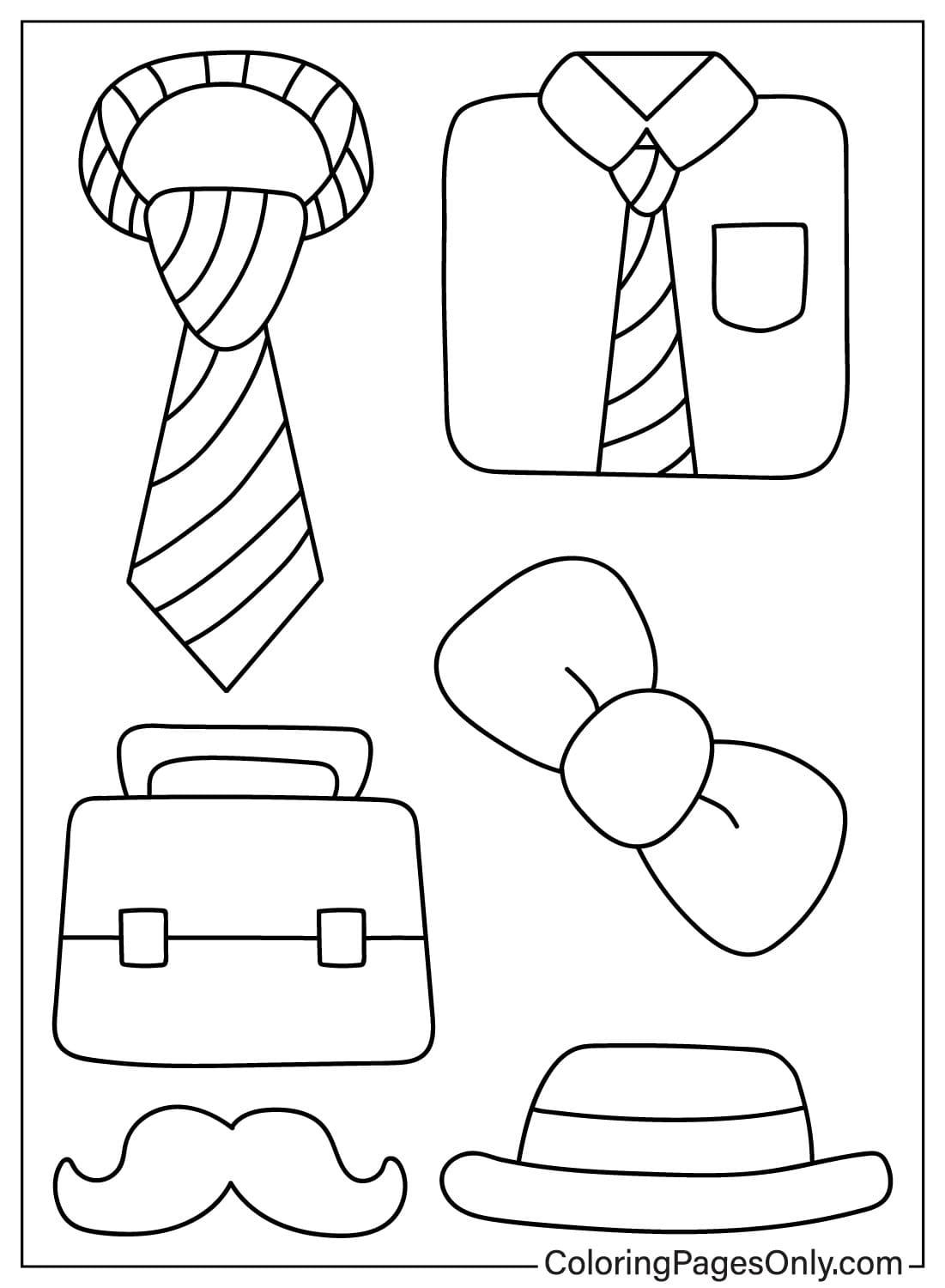 Coloriage de dessin de cravate de Tie