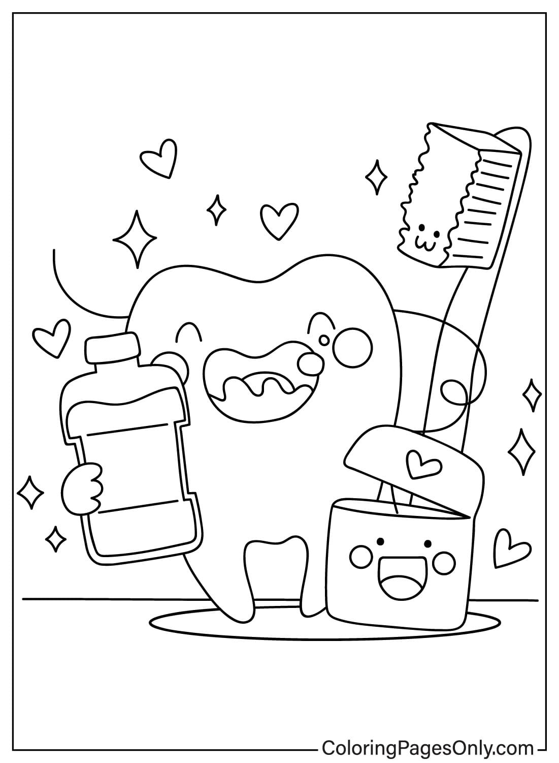 Tooth Coloring Pages to Printable Free Printable Coloring Pages