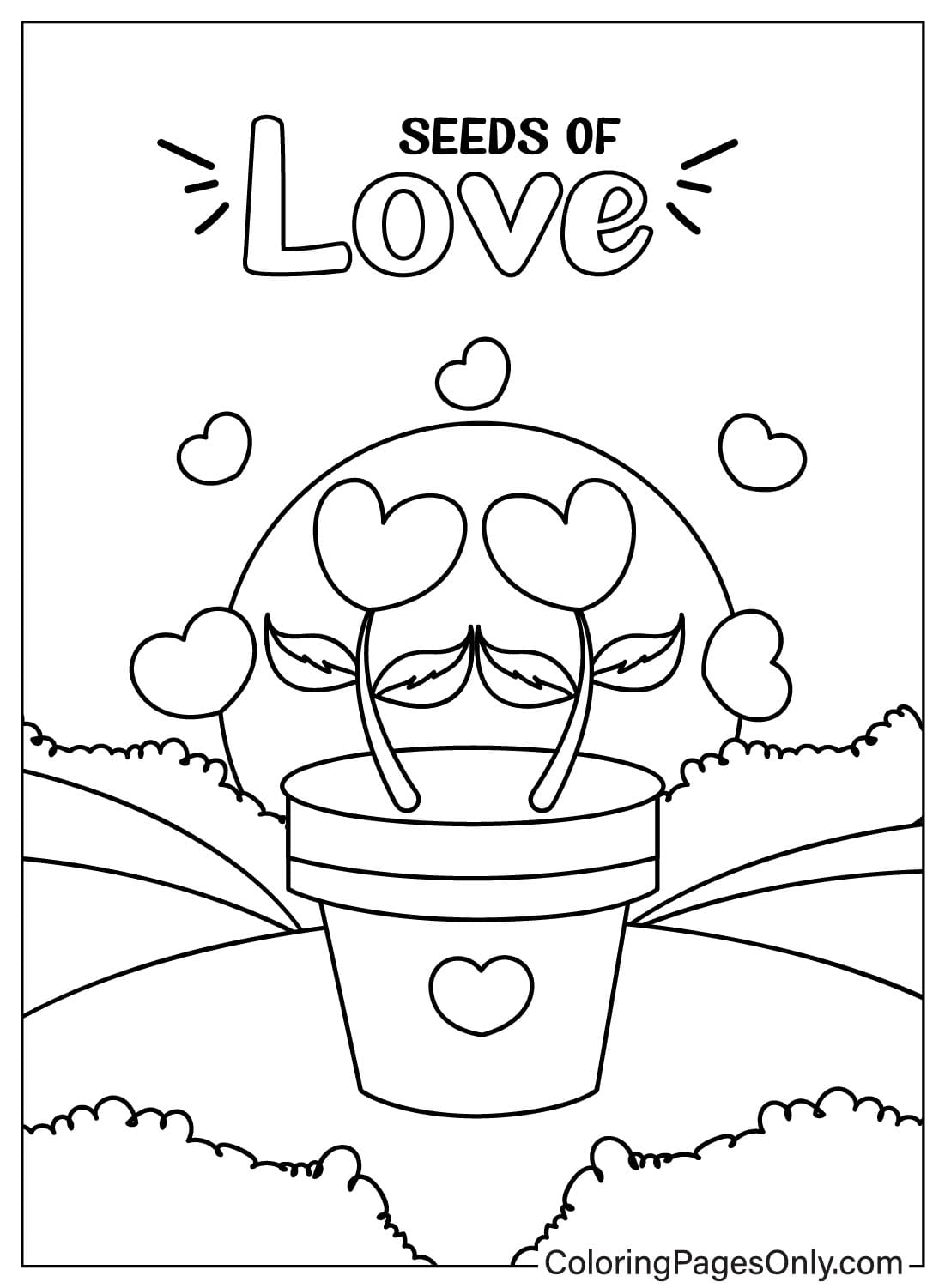 Coloriage de cartes de Saint Valentin à imprimer à partir de cartes de Saint Valentin