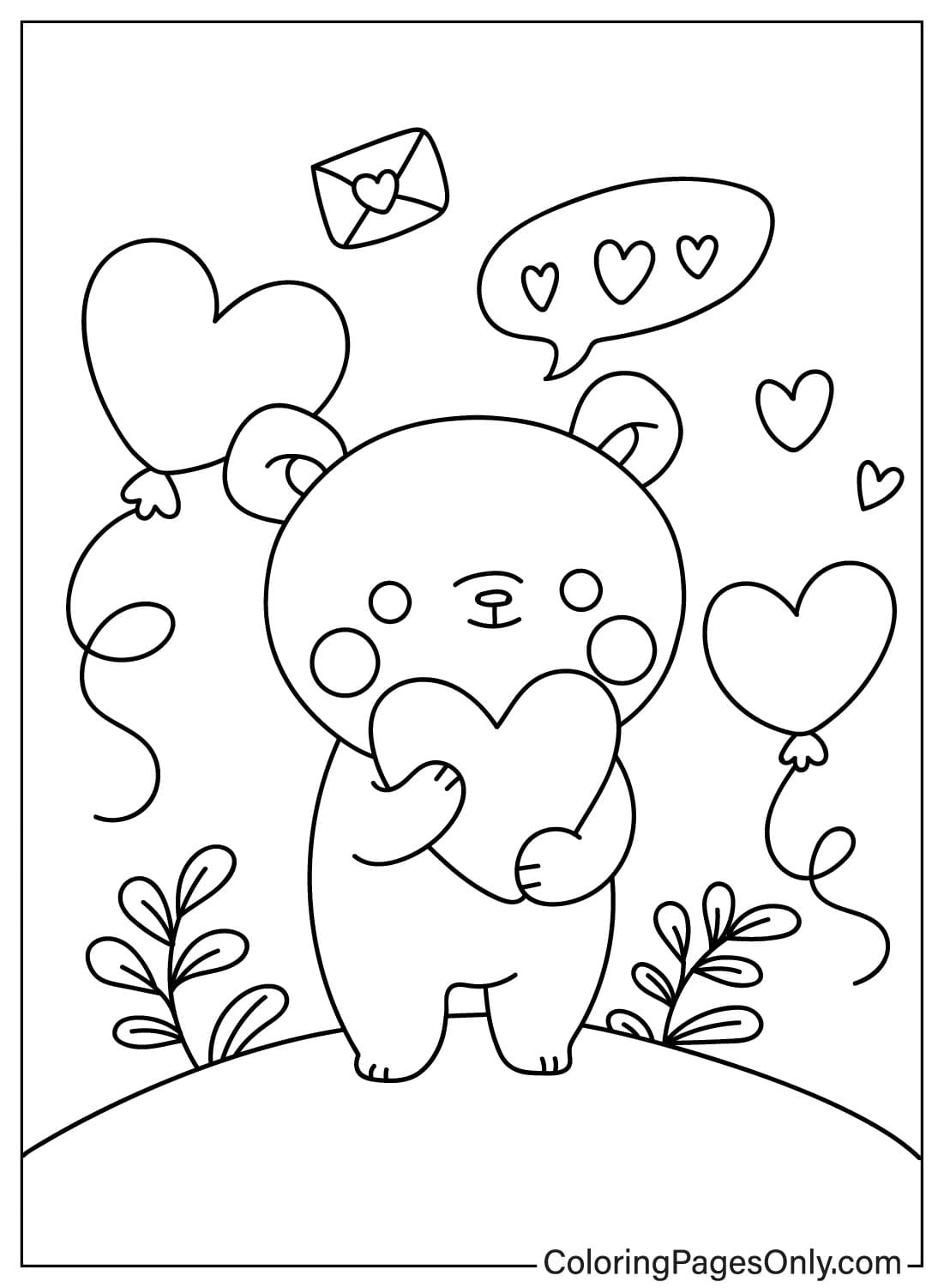 Valentines Day Coloring Page Free from Valentine's Day