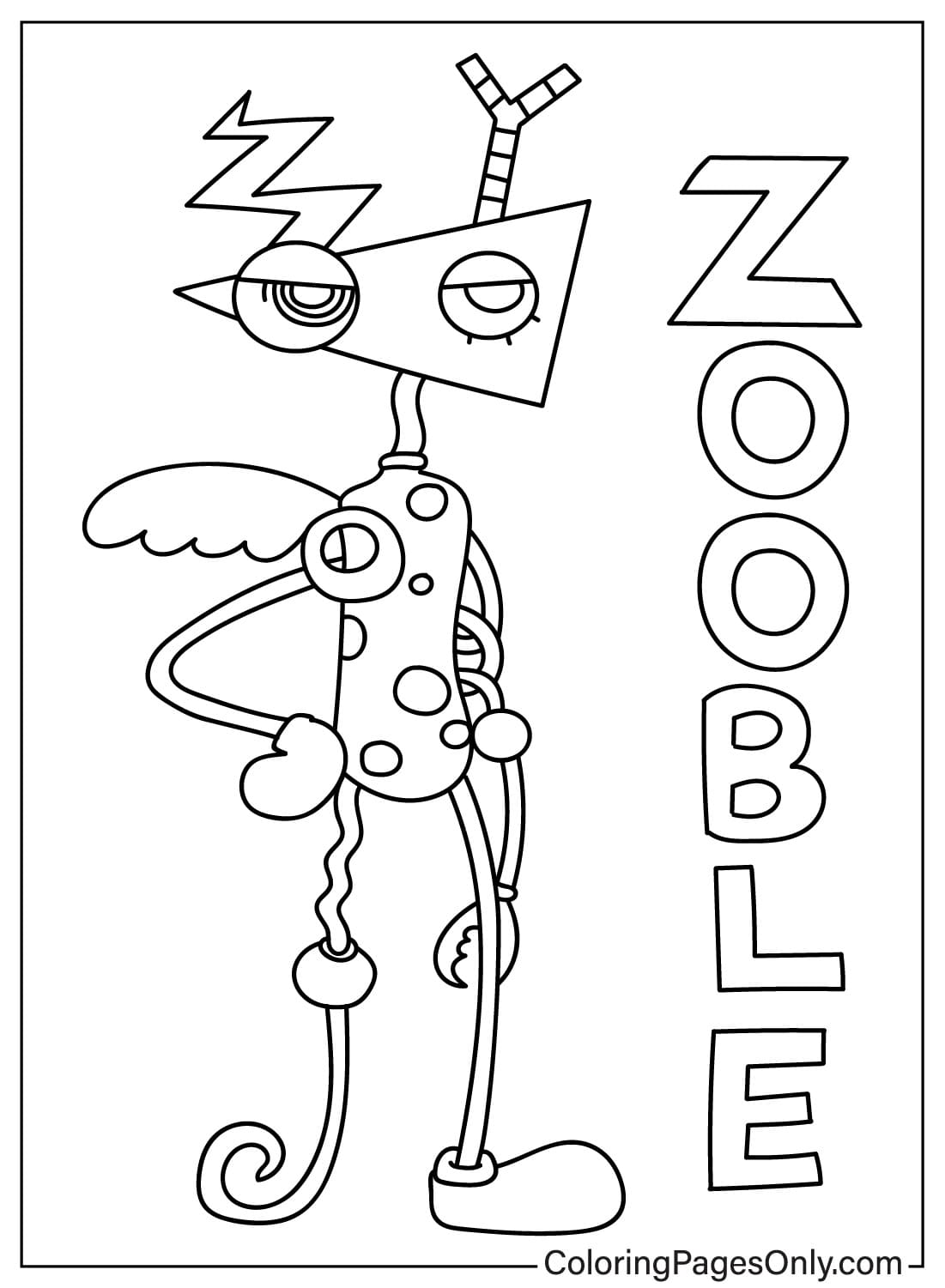 Zooble kleurplaat van Zooble