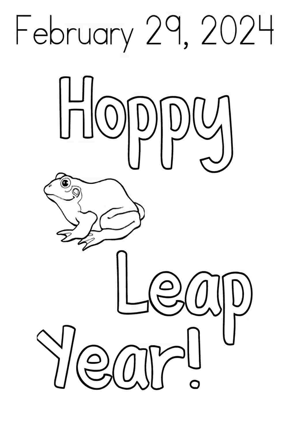 February 29 2024 Coloring Page Free Printable Coloring Pages