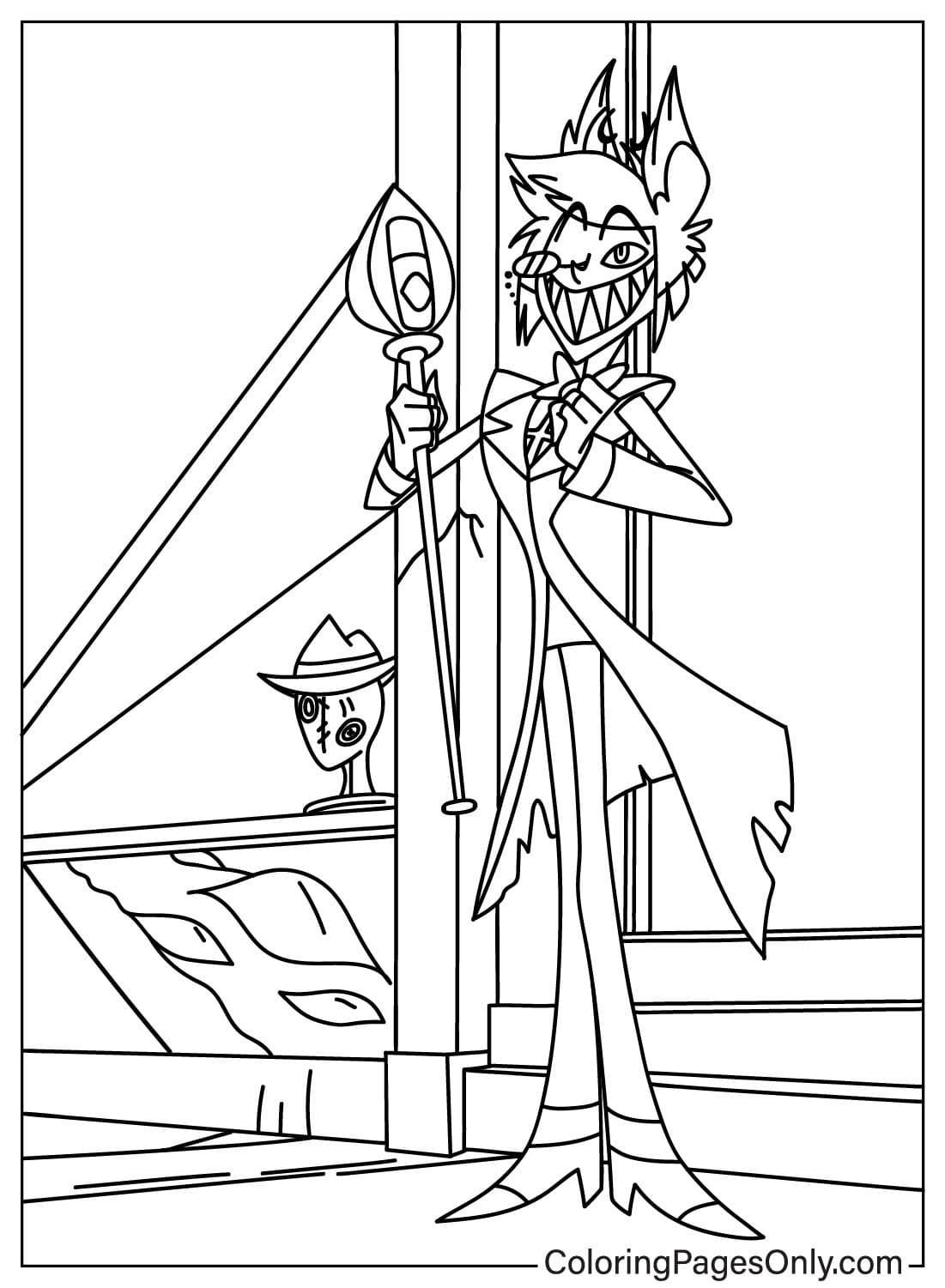 Alastor Coloring Page from Hazbin Hotel