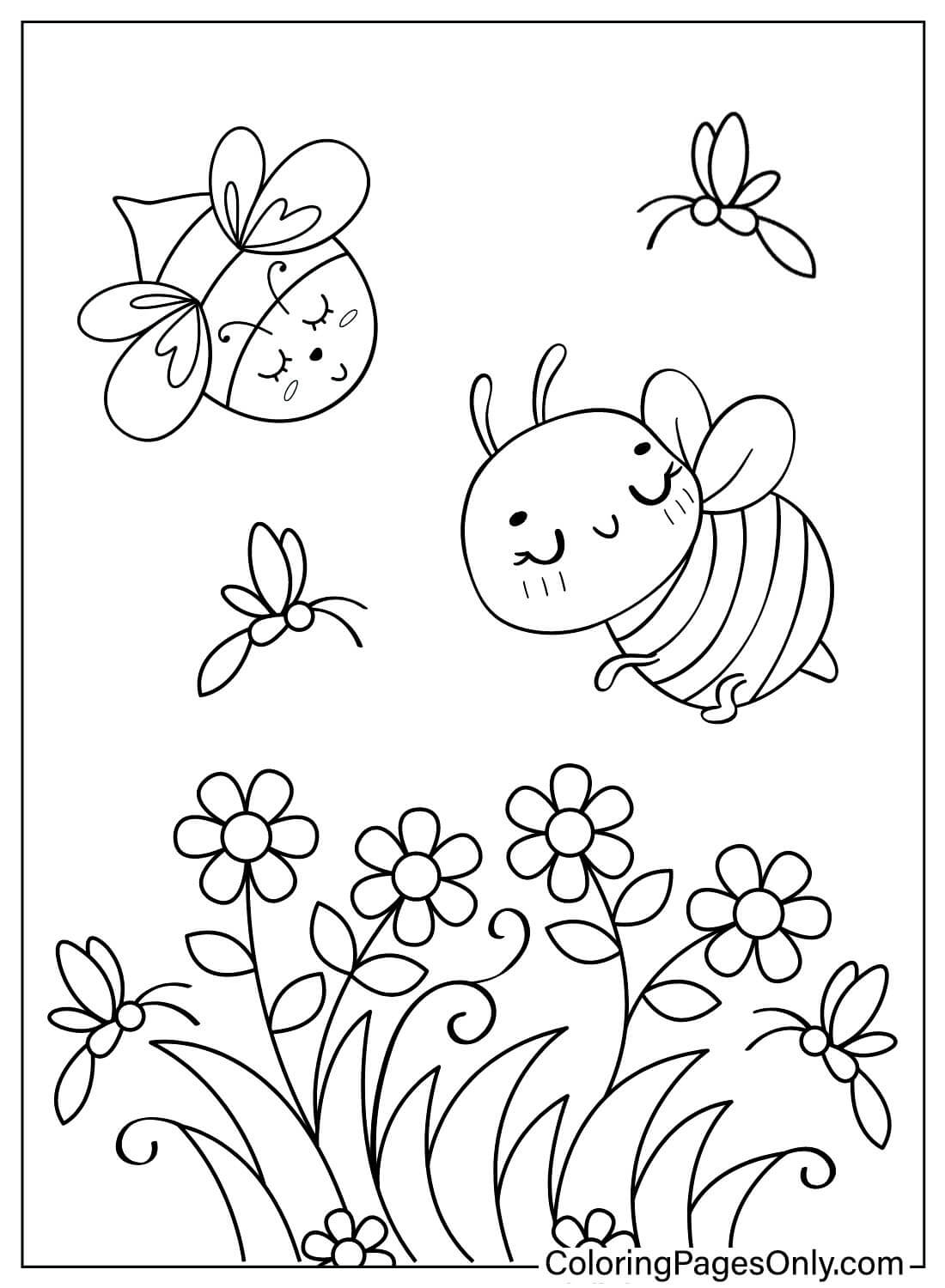 Bee Coloring Sheet