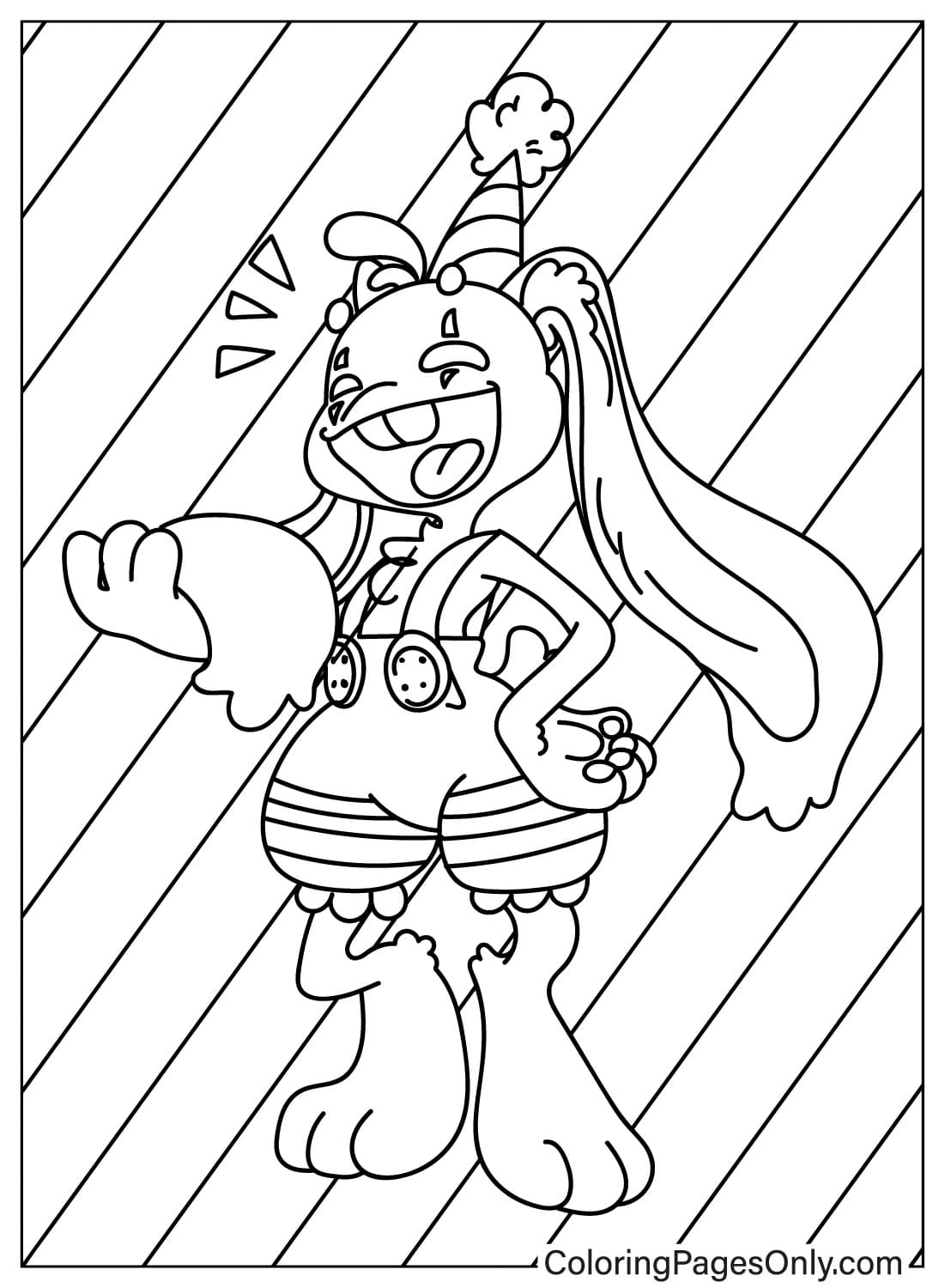 Bunzo Bunny Coloring Page Free from Poppy Playtime
