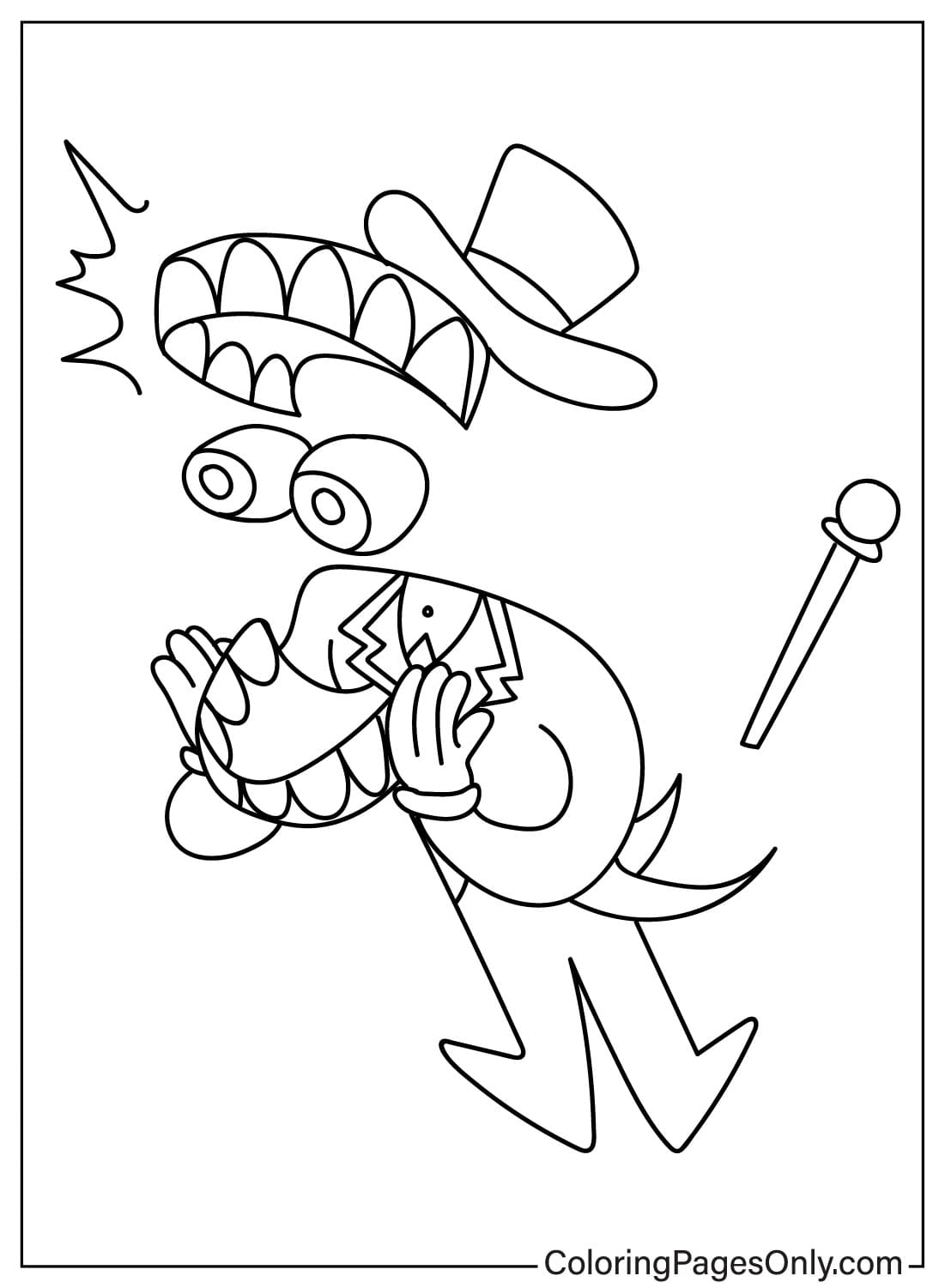 Caine Coloring Page Free Printable from Caine