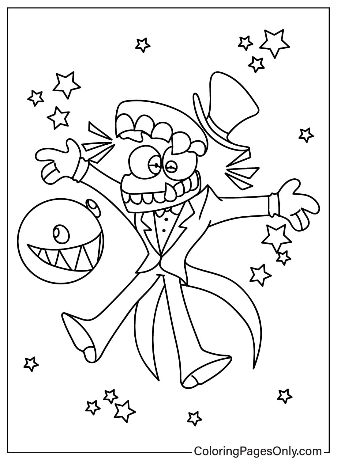 Caine Coloring Page from Caine