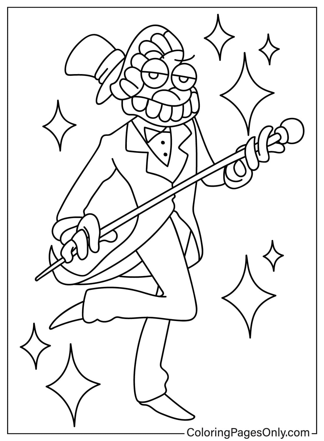 Caine Coloring Sheet for Kids from Caine