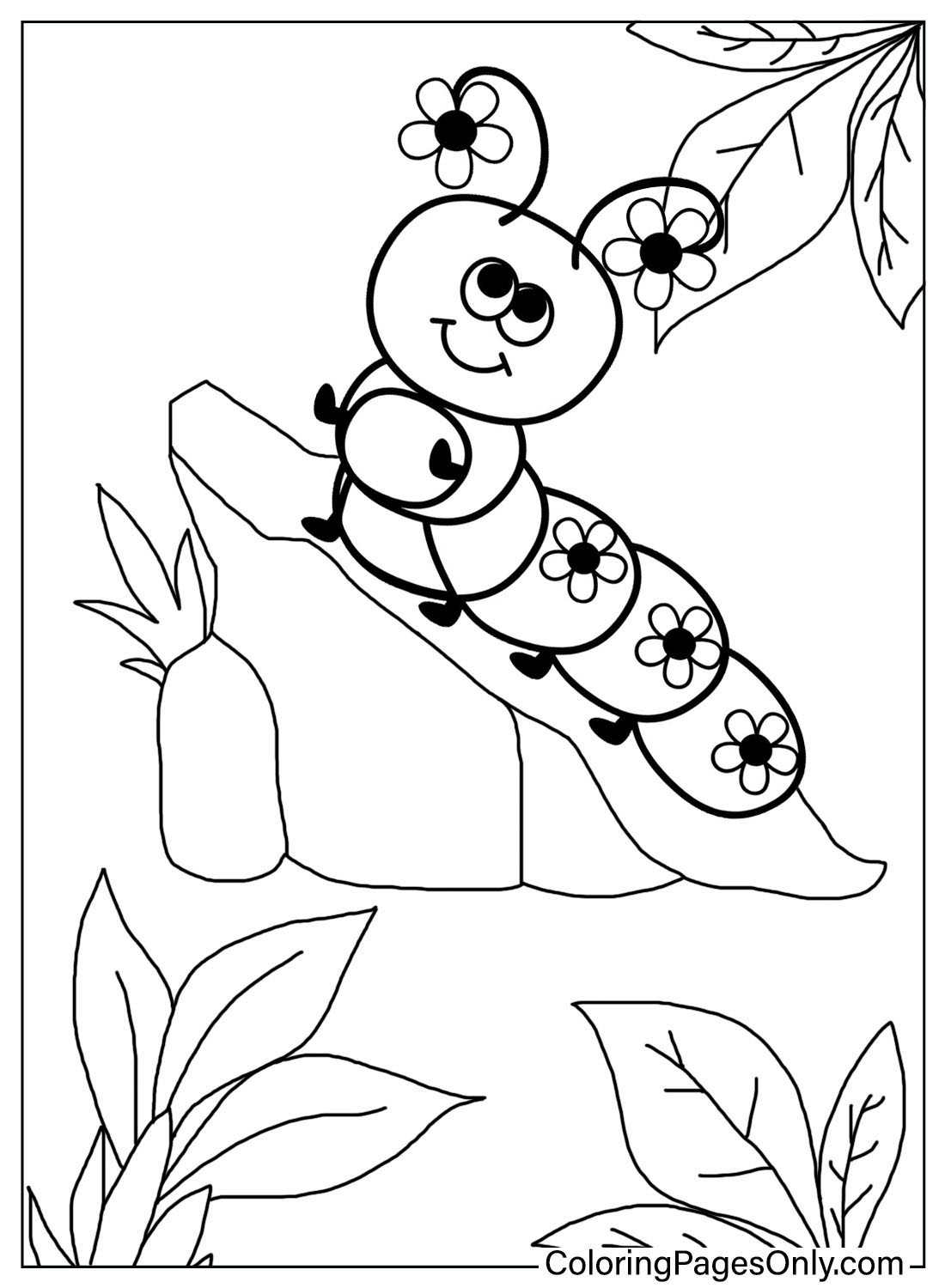 Цветная страница Caterpillar от Caterpillar