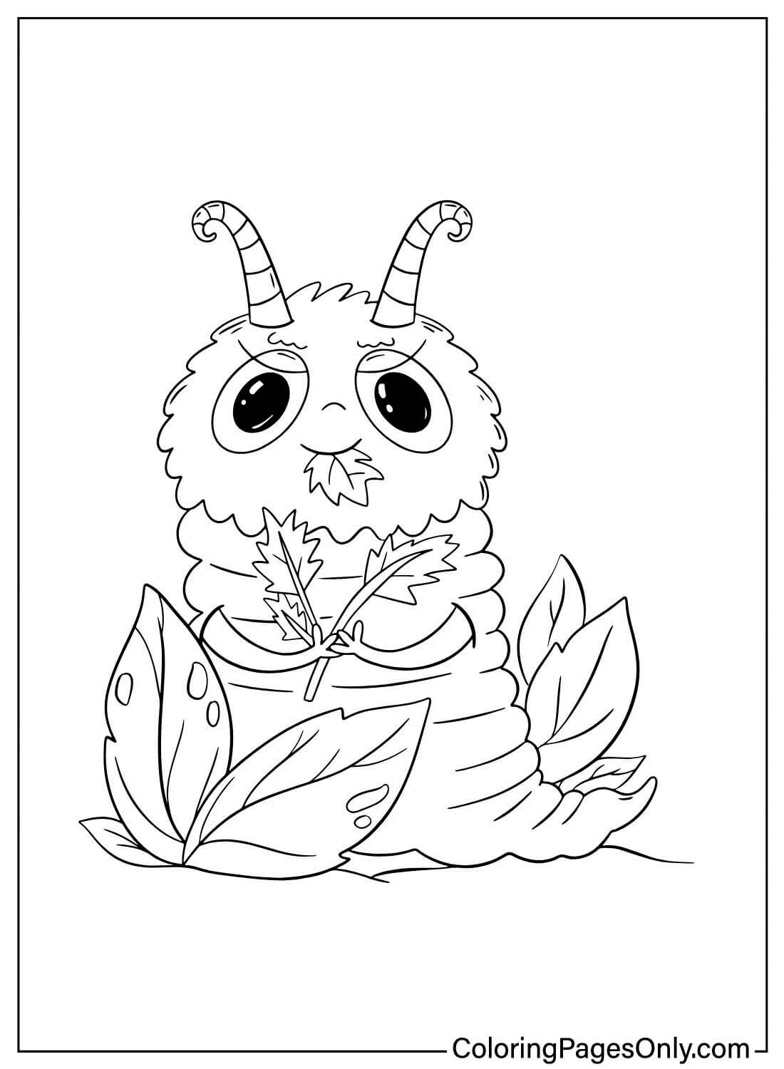 Página para colorir da Caterpillar para impressão da Caterpillar