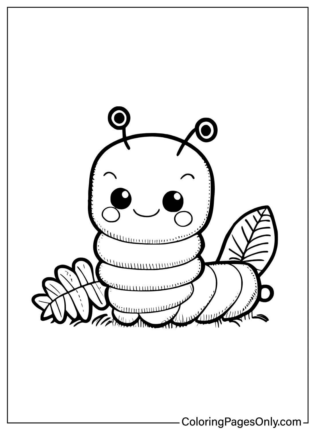 Oruga Página para colorear gratis de Caterpillar